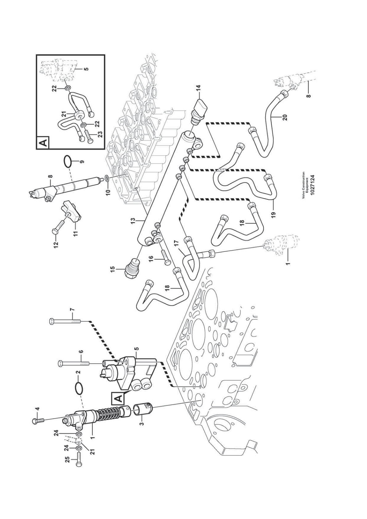 Injector VOE 20798114 for Volvo EC210D Excavator