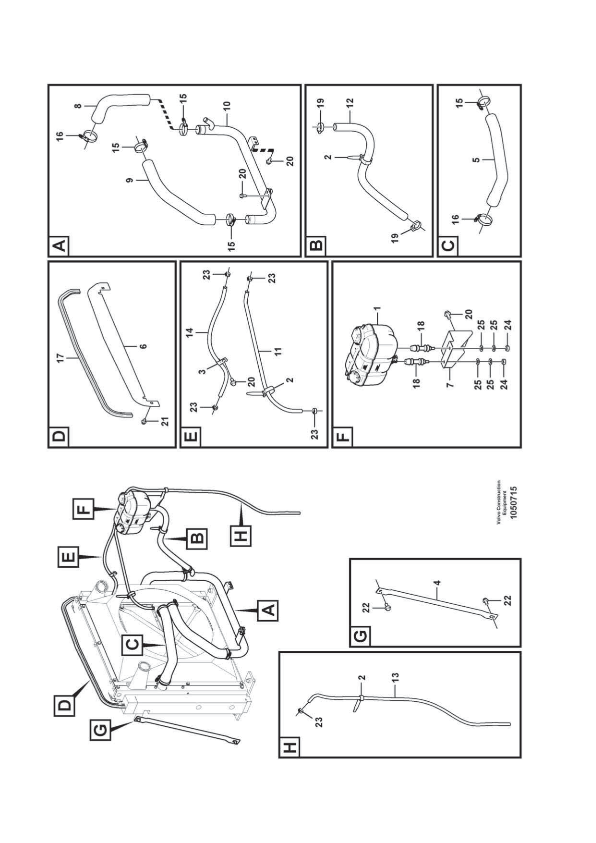 Hose Clamp VOE 943475 for Volvo EC210D Excavator