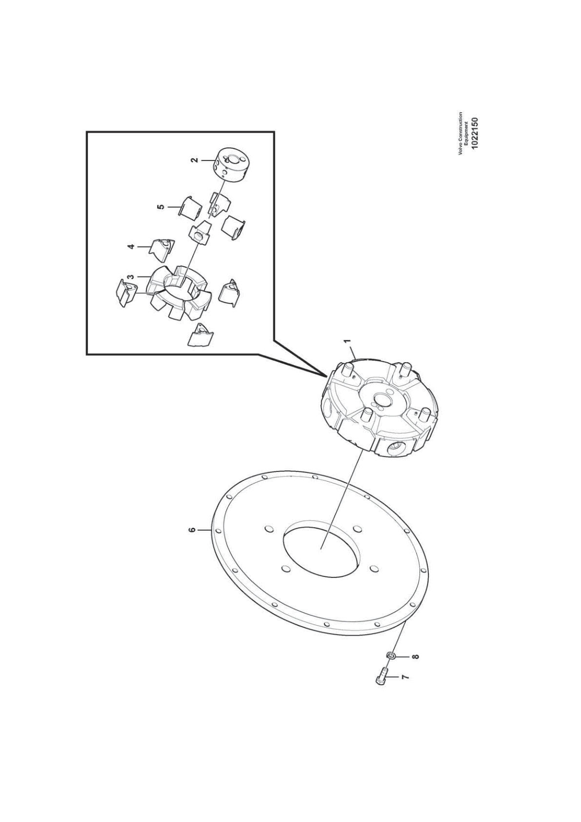 Hub VOE 14515829 for Volvo EC210D Excavator