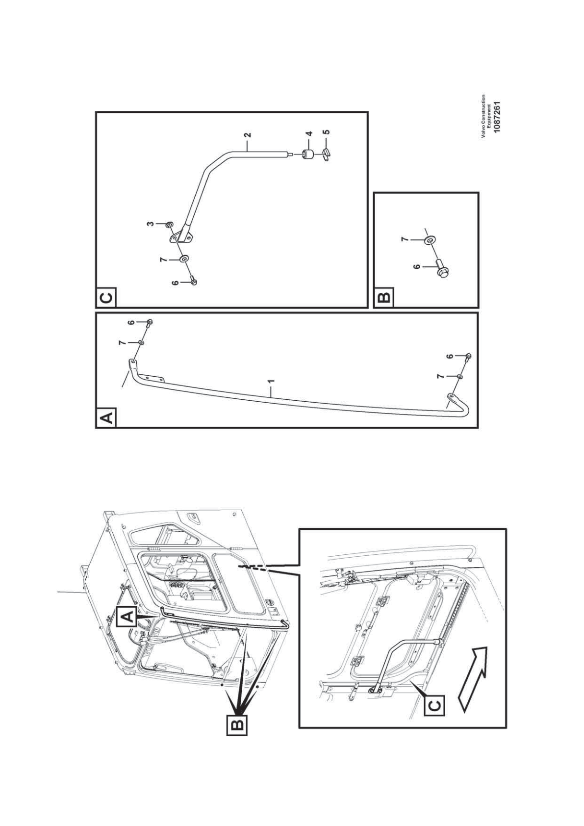 Handle VOE 14529995 for Volvo EC210D Excavator