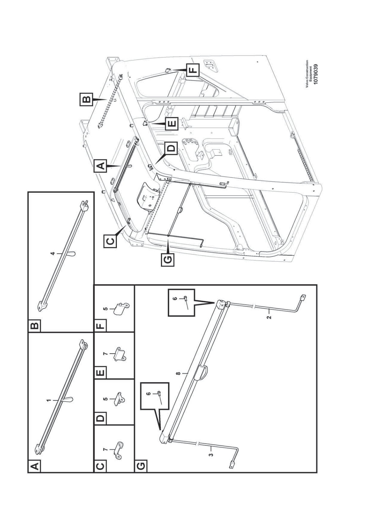 Sun Visor VOE 14530964 for Volvo EC210D Excavator