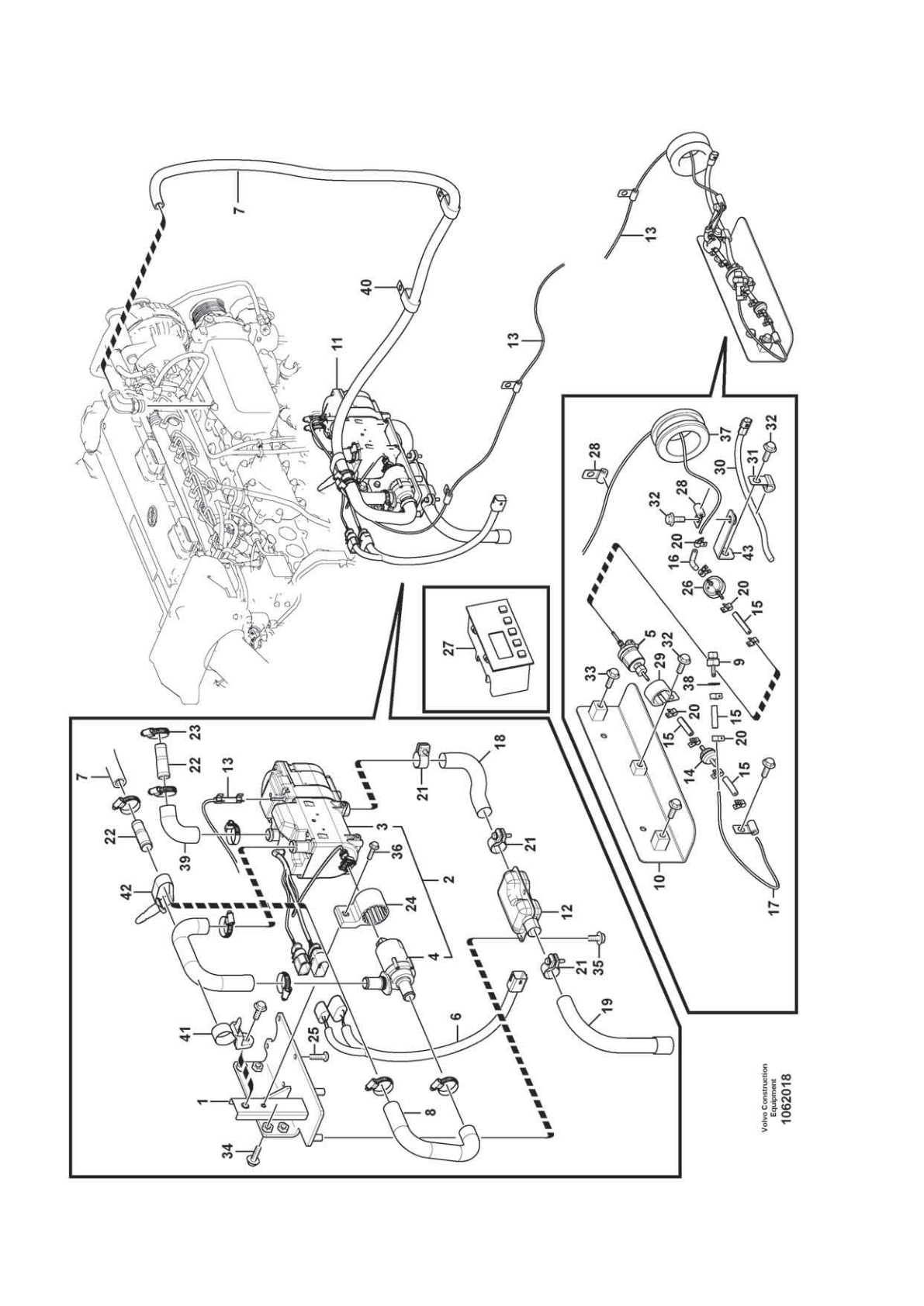 Wiring Harness VOE 14540078 for Volvo EC210D Excavator