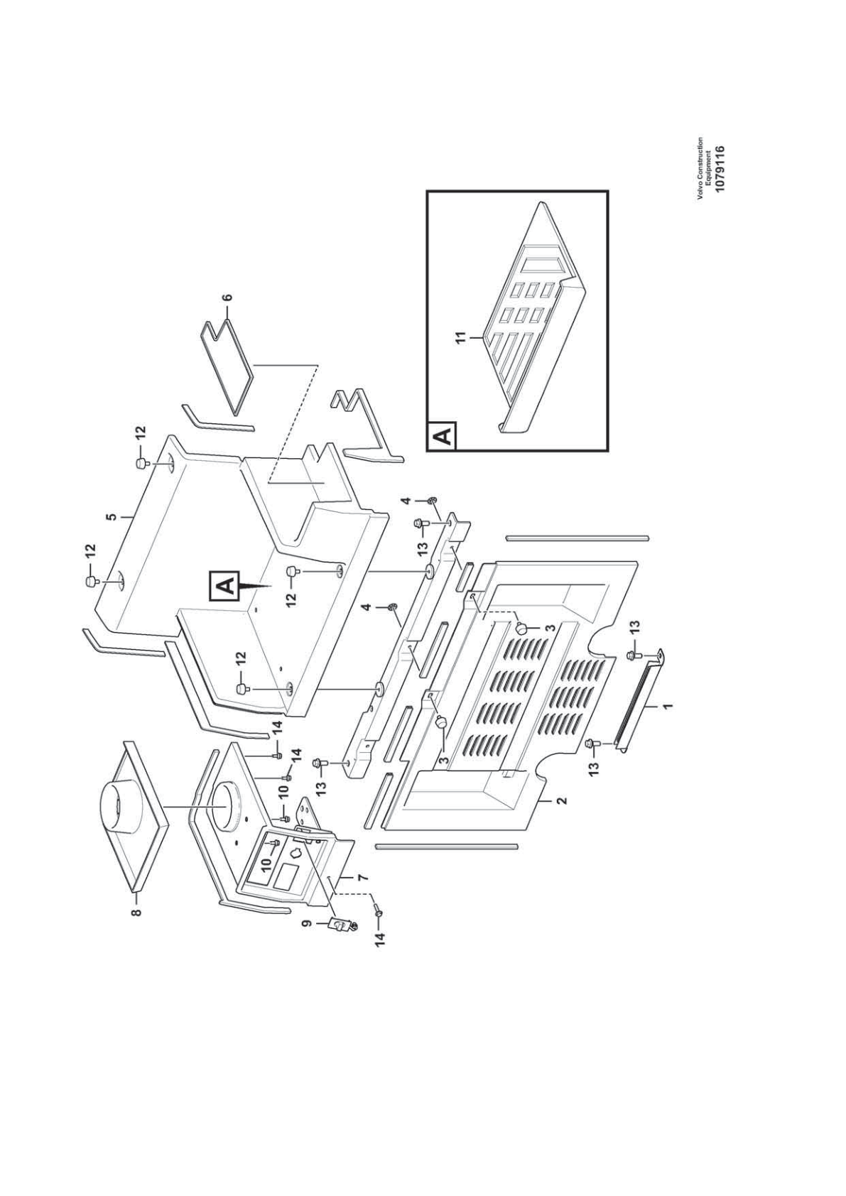 Knob VOE 14508096 for Volvo EC210D Excavator