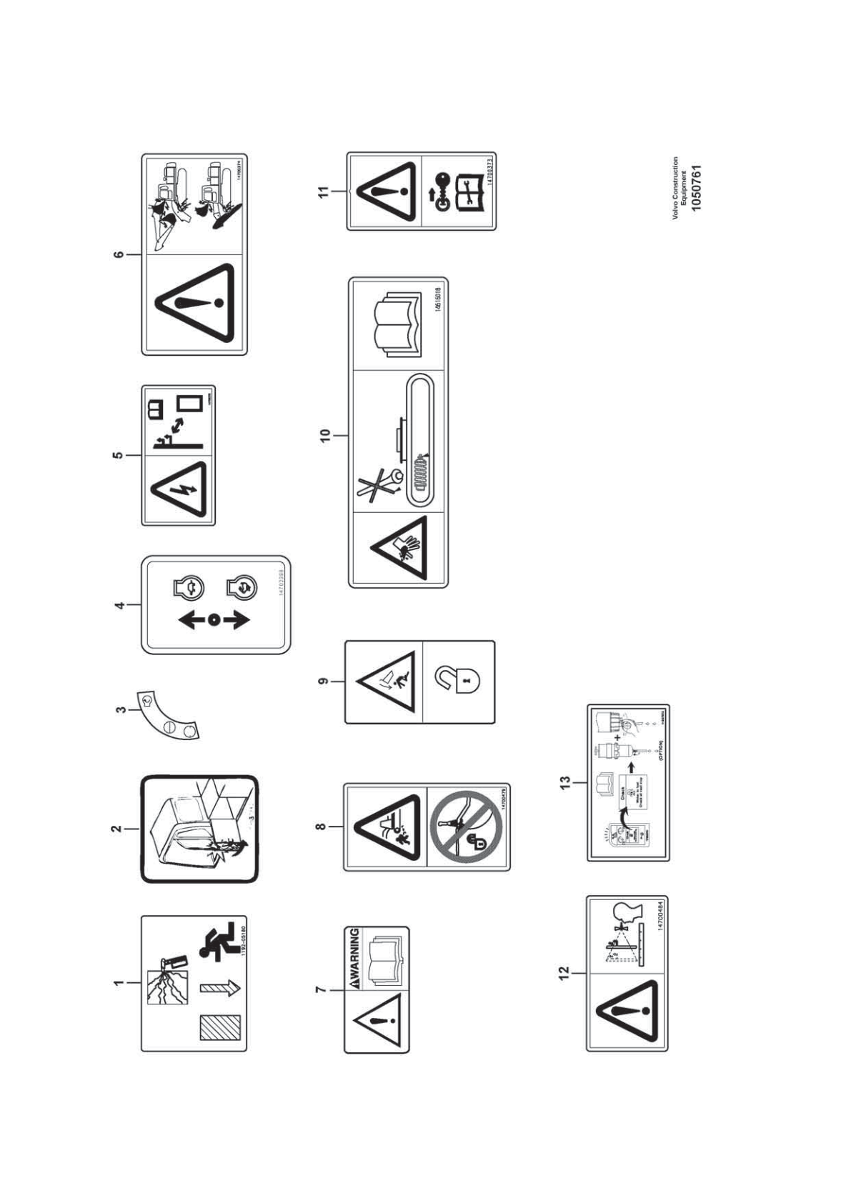 Decal VOE 14700373 for Volvo EC210D Excavator