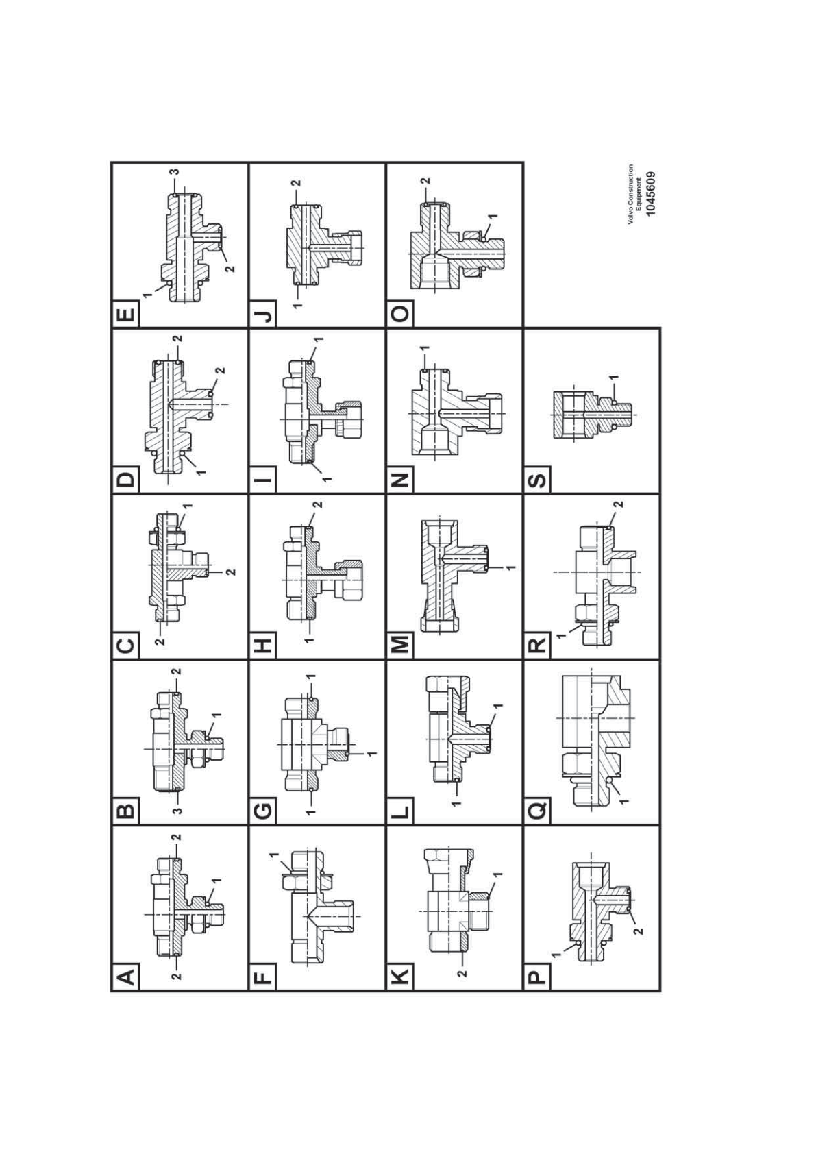 T-nipple VOE 14608618 for Volvo EC210D Excavator