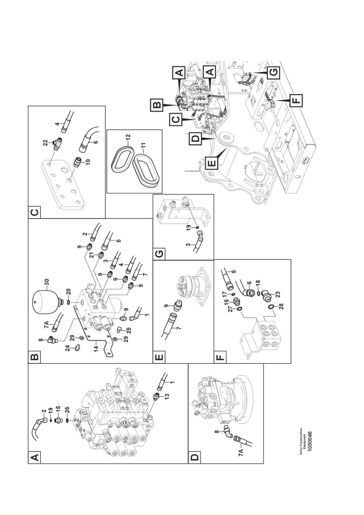 Accumulator VOE 14578202 for Volvo EC210D Excavator