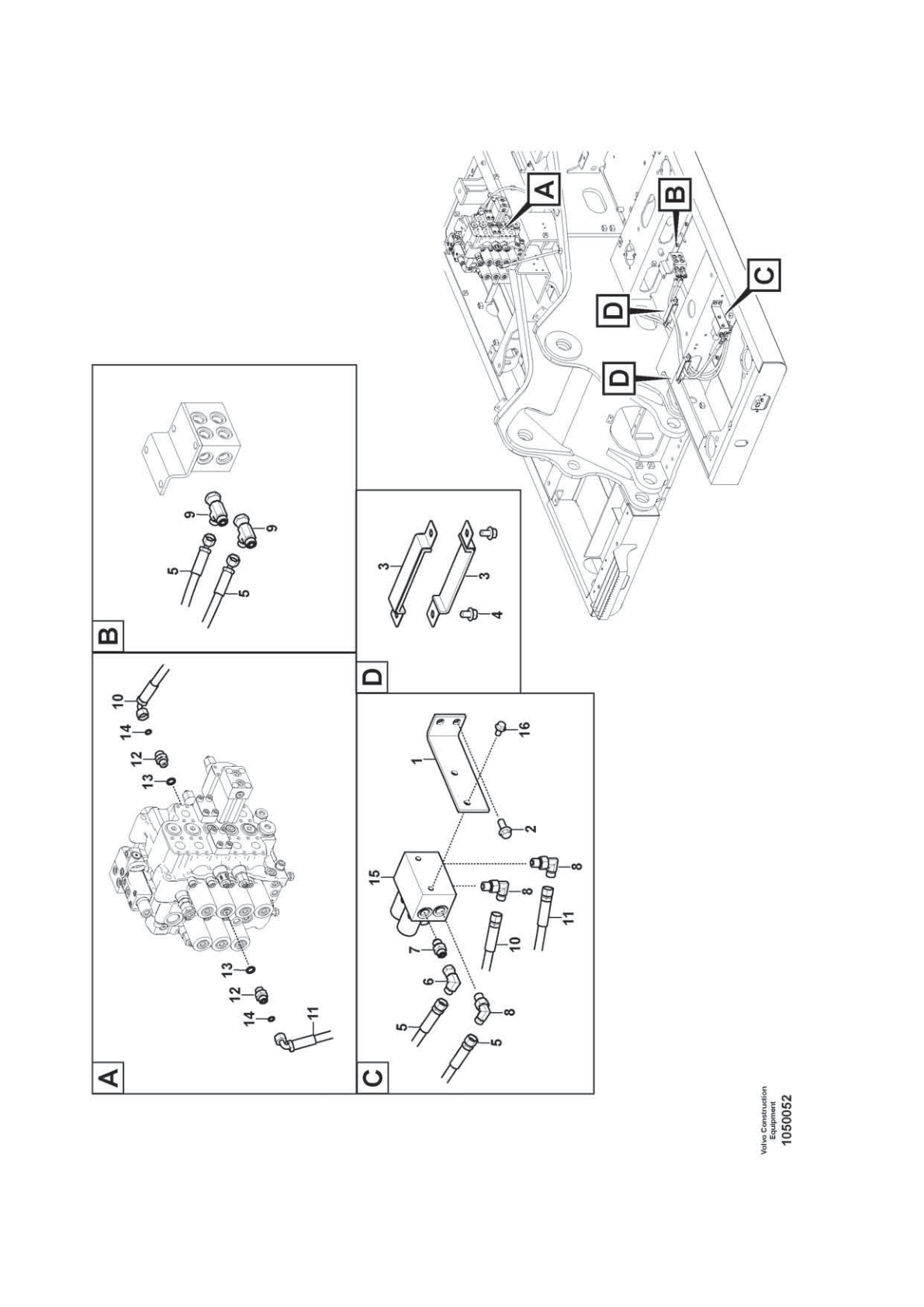 Bracket VOE 14597286 for Volvo EC210D Excavator