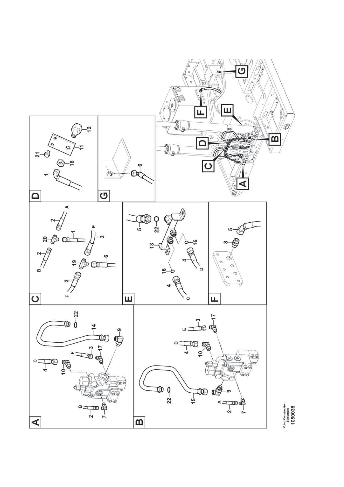 Pipe VOE 14677677 for Volvo EC210D Excavator
