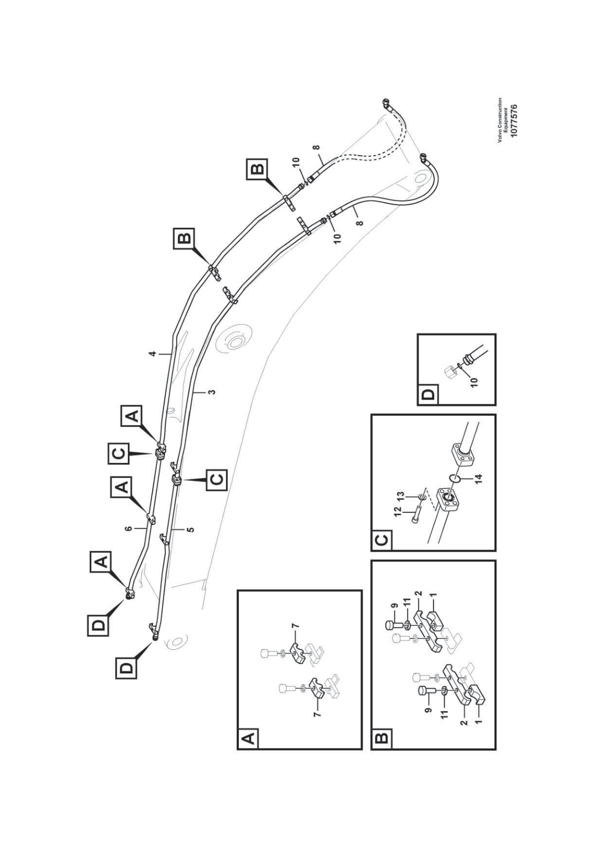Pipe VOE 14677919 for Volvo EC210D Excavator