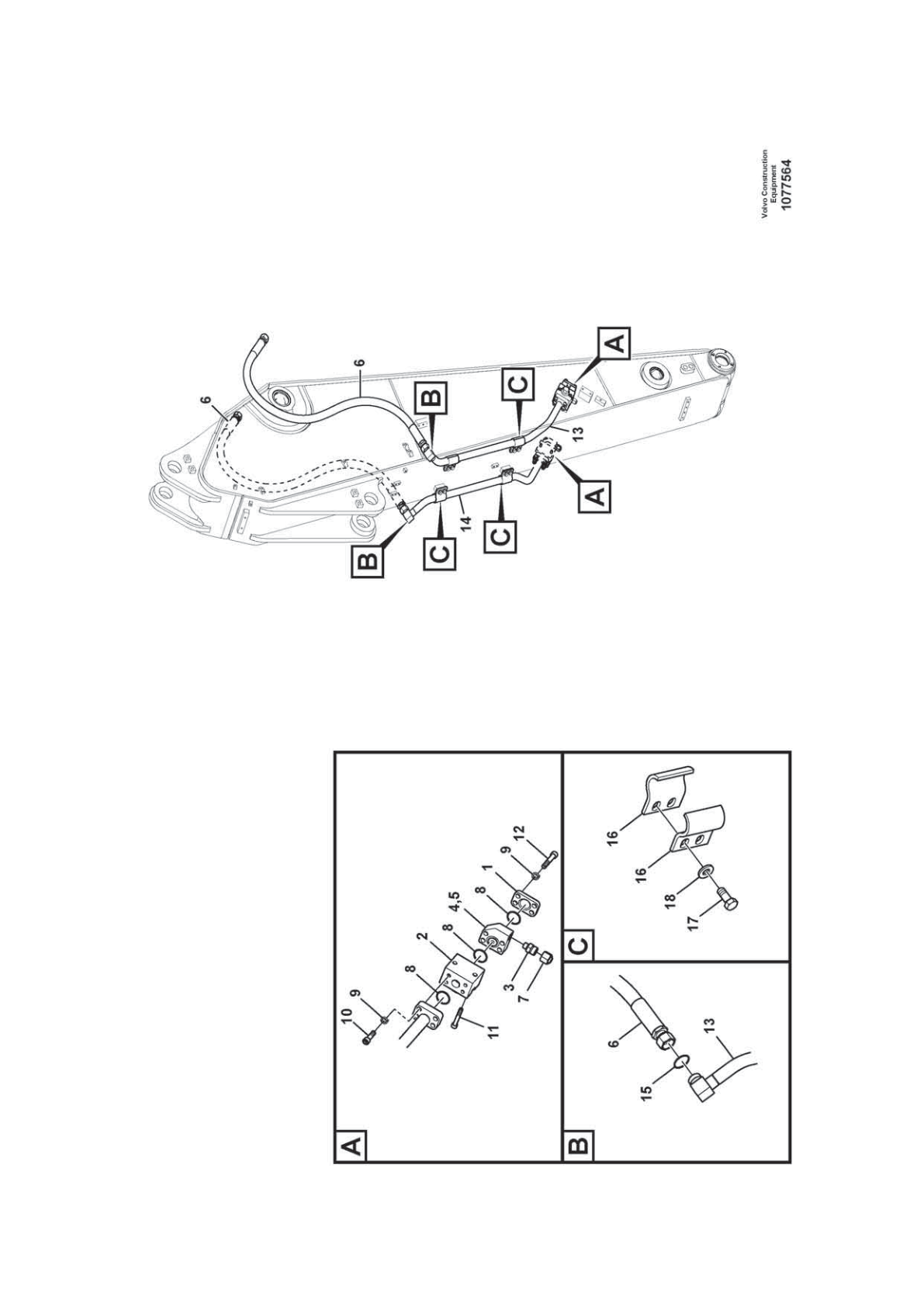 Pipe VOE 14677918 for Volvo EC210D Excavator