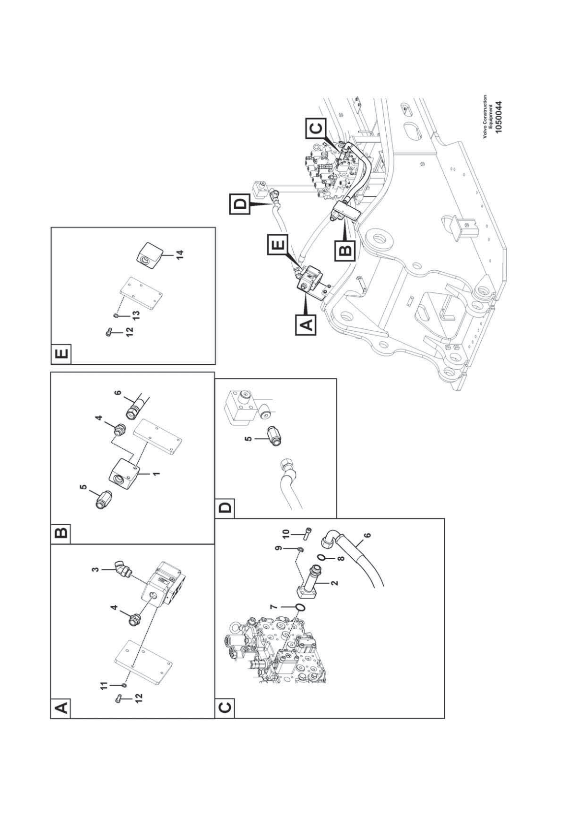 Block VOE 14534512 for Volvo EC210D Excavator