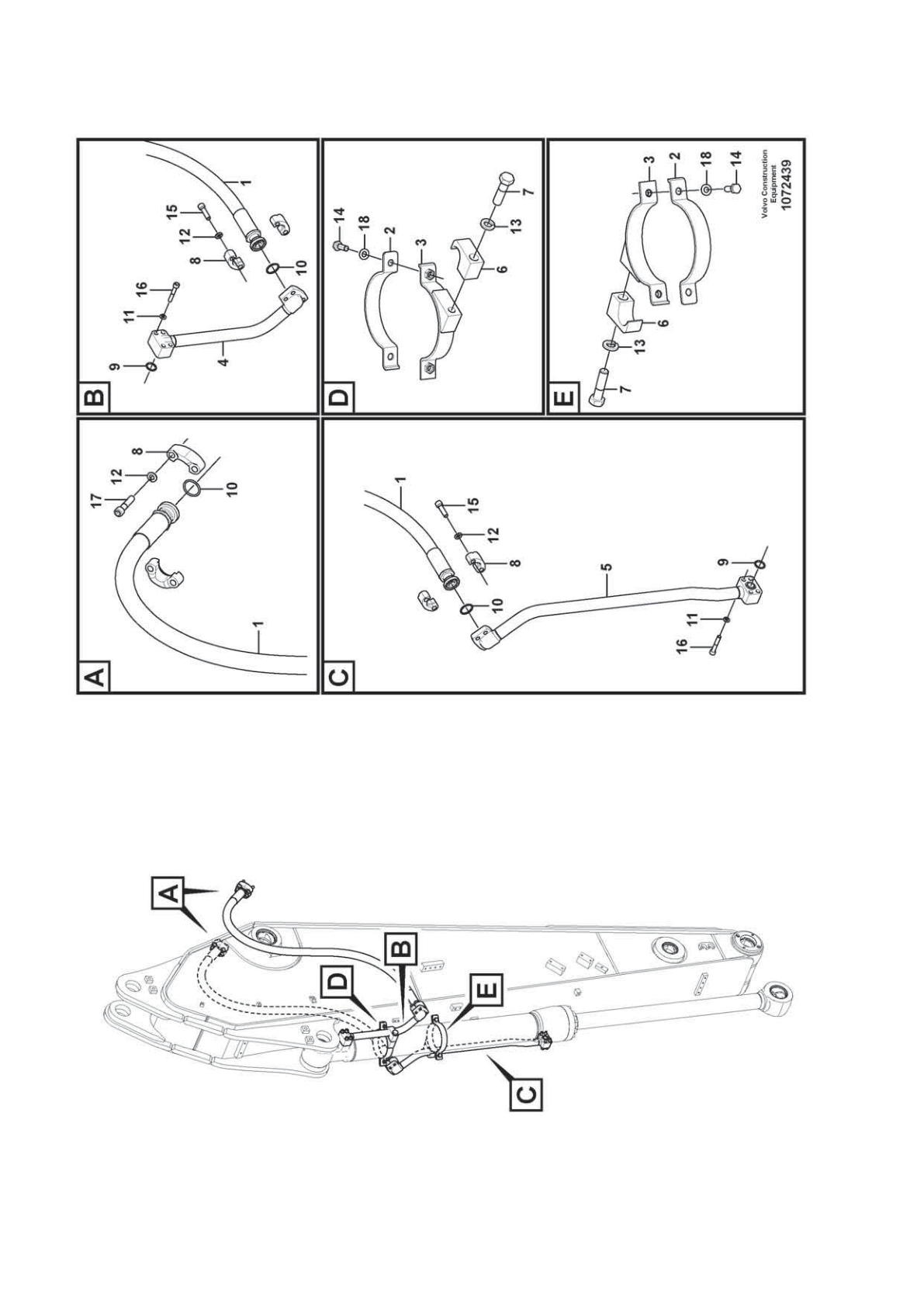 Clamp VOE 14505765 for Volvo EC210D Excavator