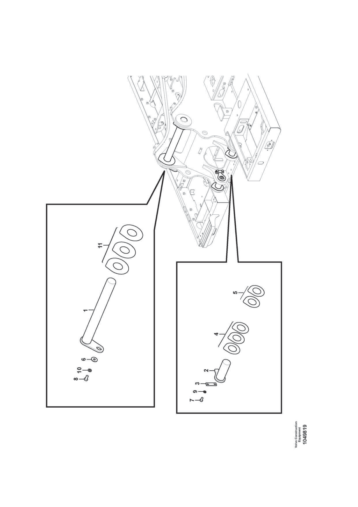 Pin VOE 14543949 for Volvo EC210D Excavator
