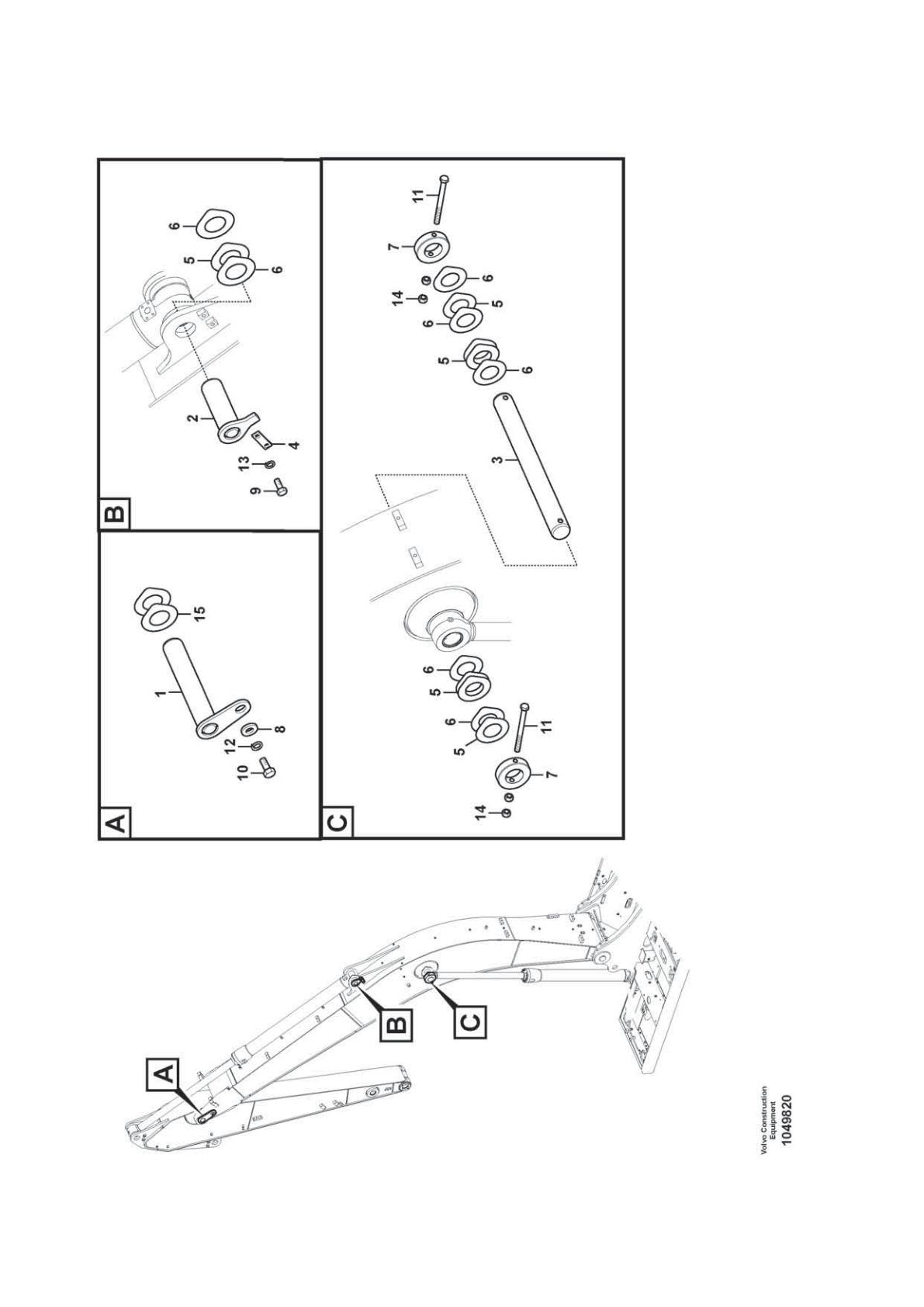 Hexagon Screw VOE 992586 for Volvo EC210D Excavator