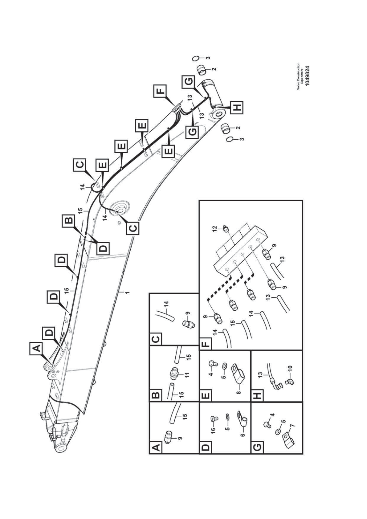 Excavator Boom VOE 14704514 for Volvo EC210D Excavator