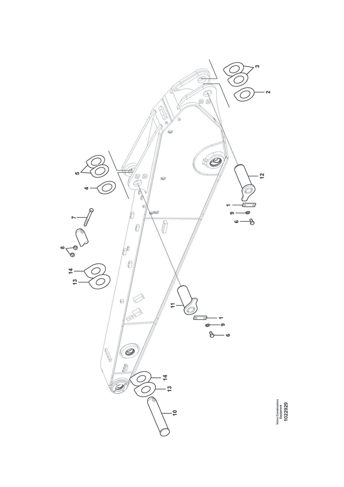 Shim VOE 14545175 for Volvo EC210D Excavator