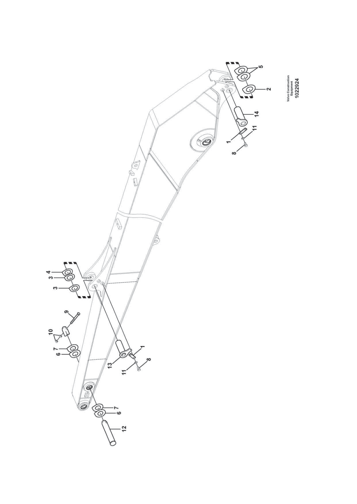 Shim VOE 14545277 for Volvo EC210D Excavator
