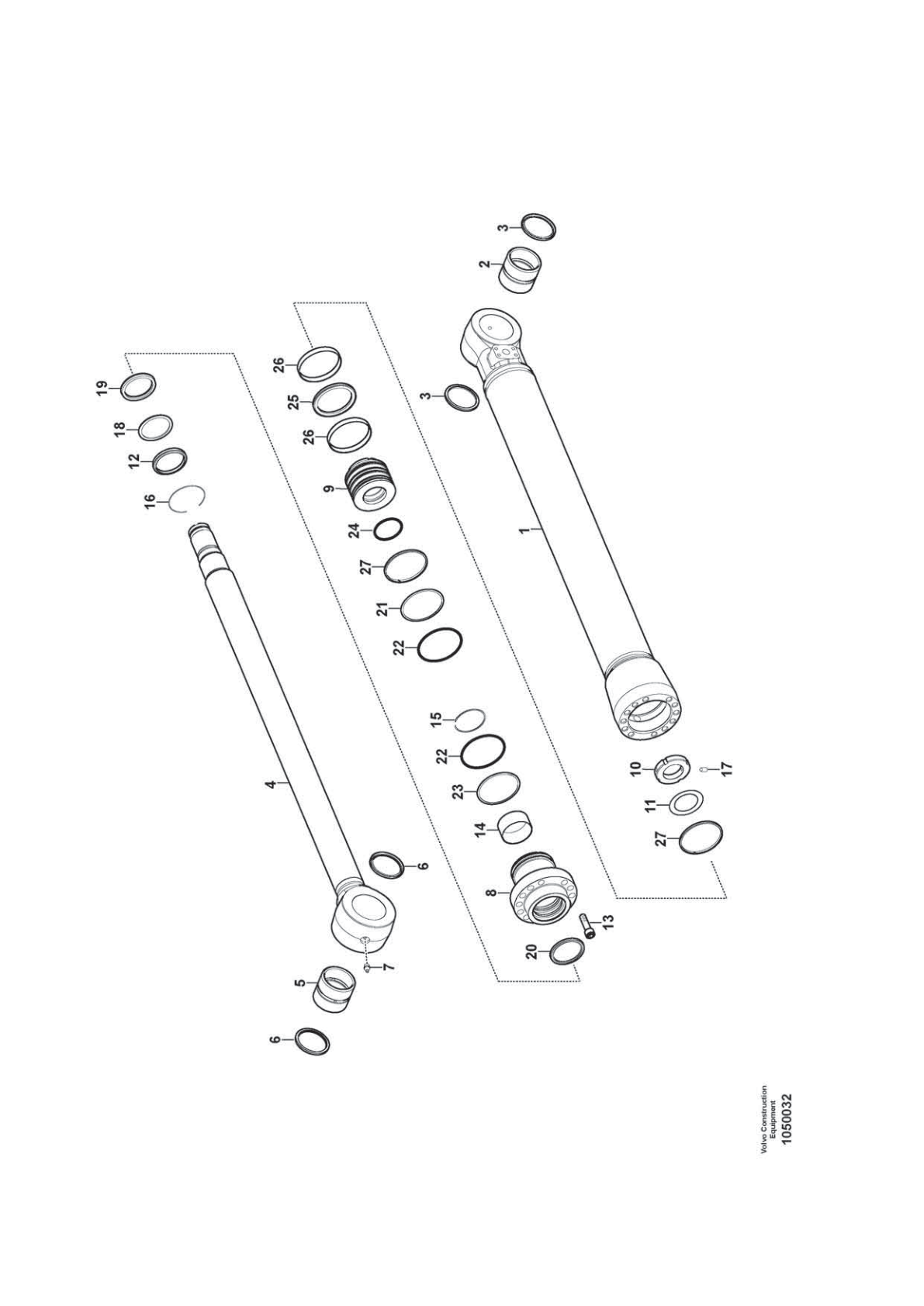 Bucket Cylinder VOE 14714738 for Volvo EC210D Excavator
