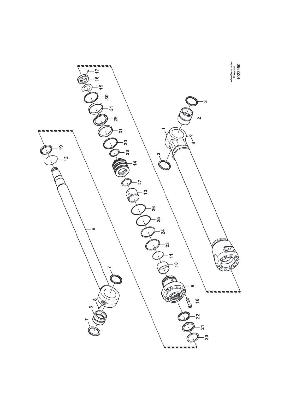 Bushing VOE 14517949 for Volvo EC210D Excavator