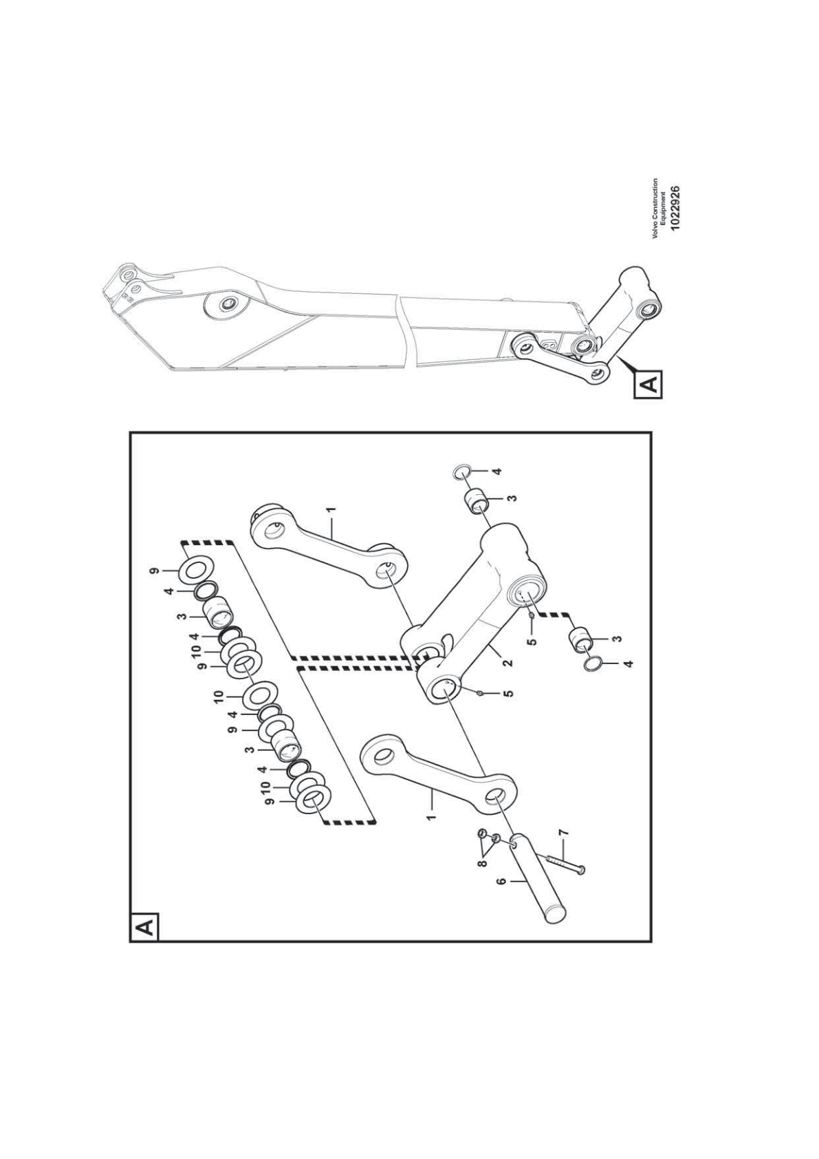 Yoke VOE 14576351 for Volvo EC210D Excavator