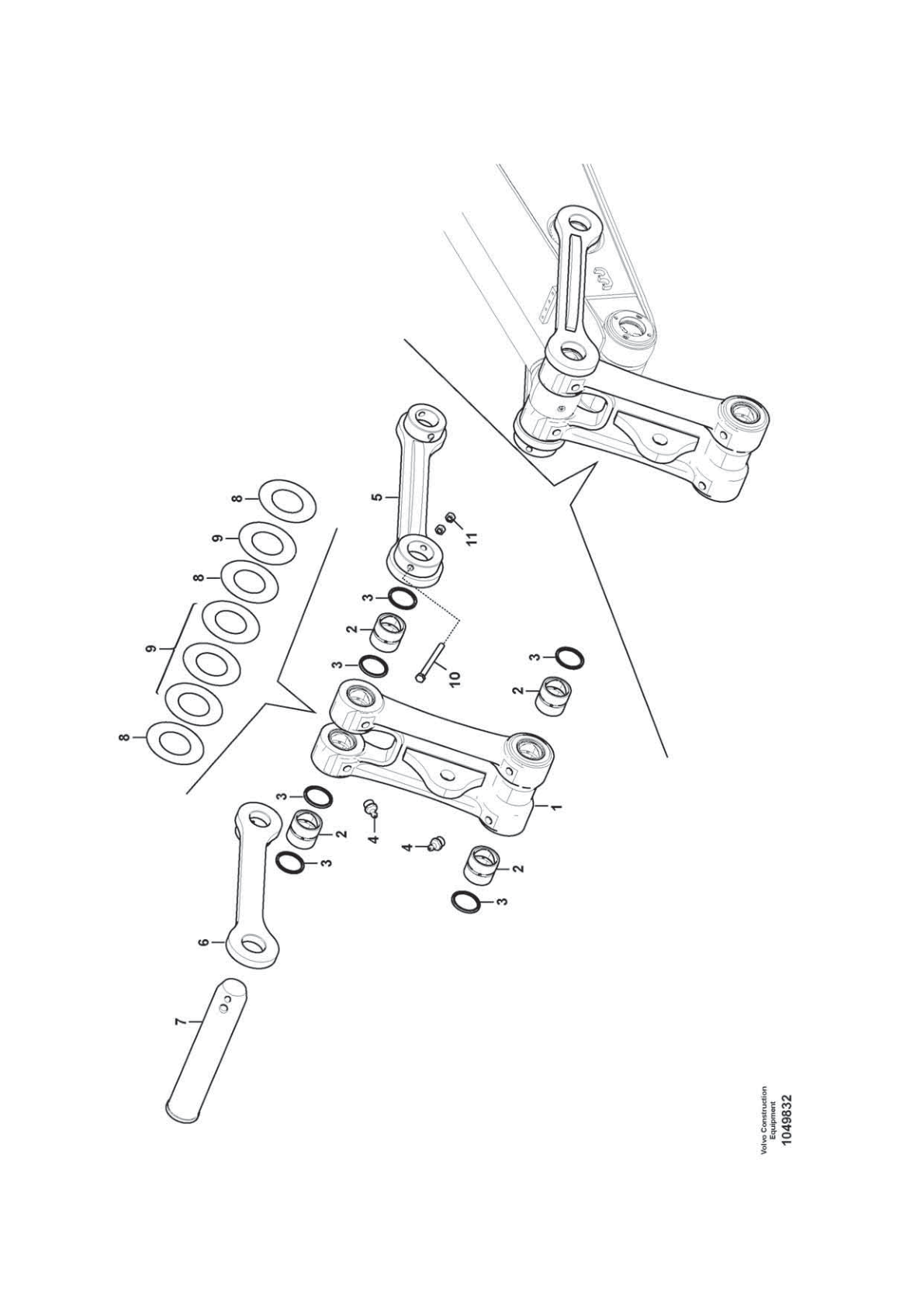 Shim SA 1173-00180 for Volvo EC210D Excavator