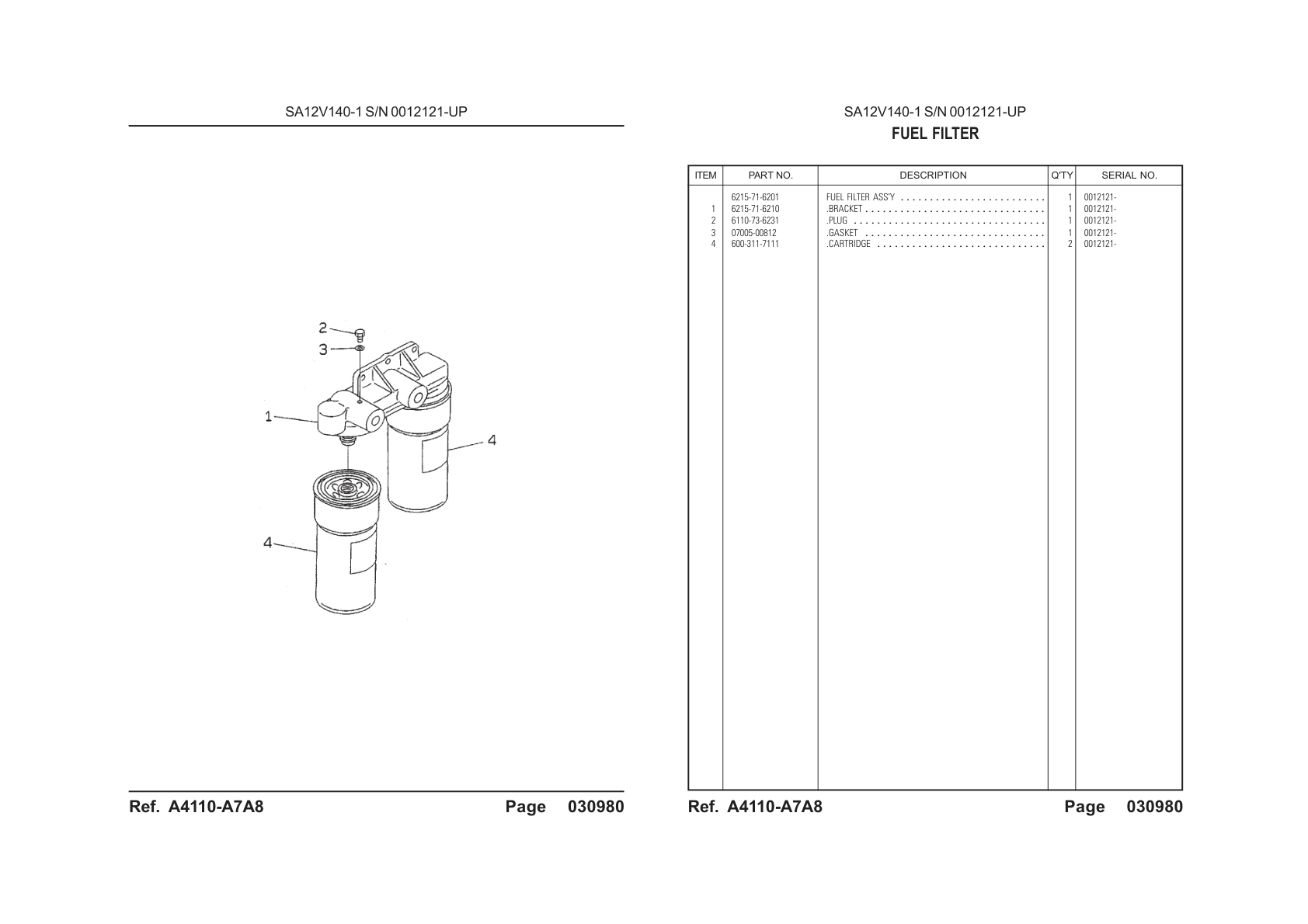 OEM exploded diagram and parts table — Bracket
