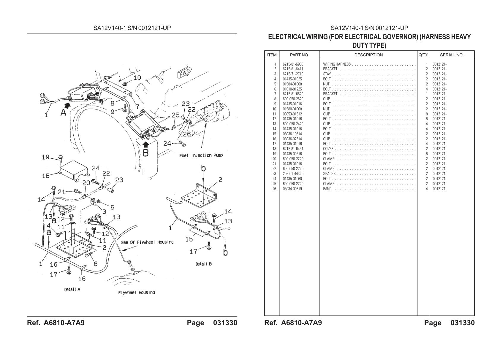 Wiring Harness 6215-81-6900 for Komatsu HD785-5 Rigid Dump Truck