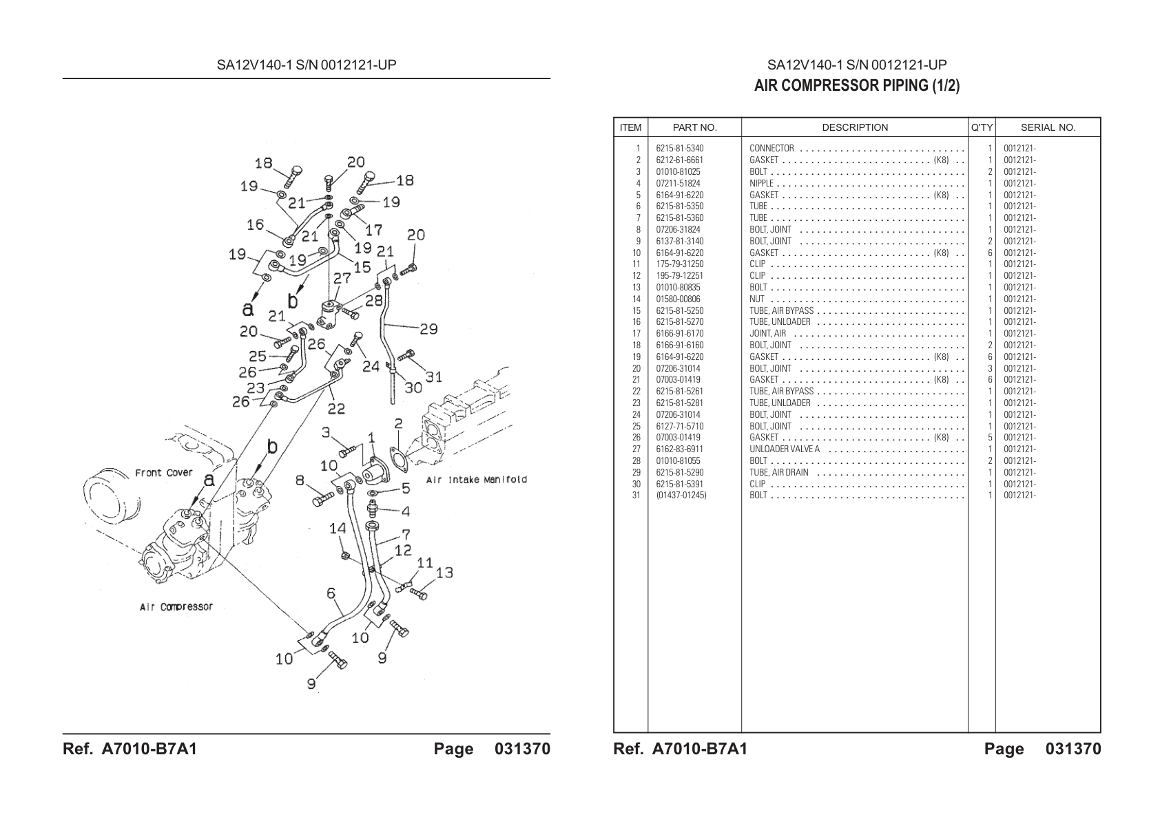 OEM exploded diagram and parts table — Clip