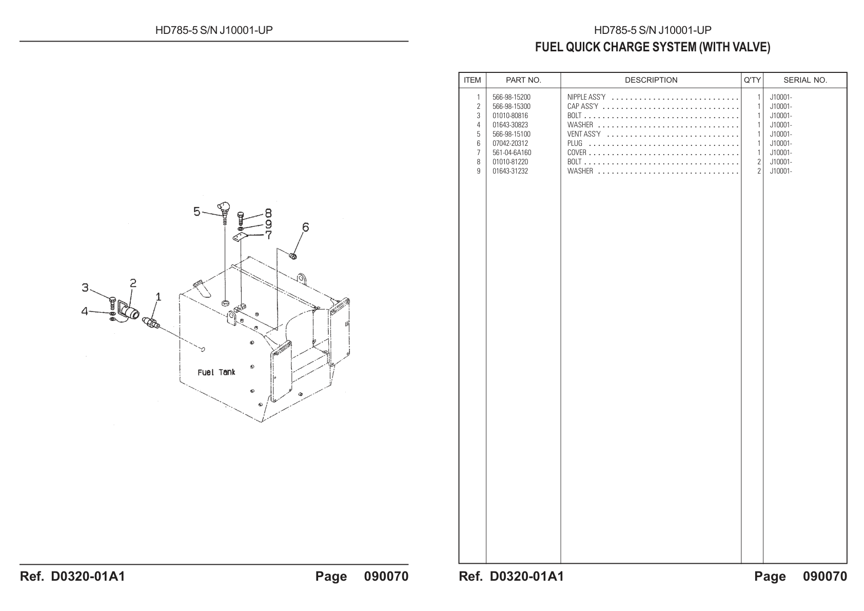 OEM exploded diagram and parts table — Plug