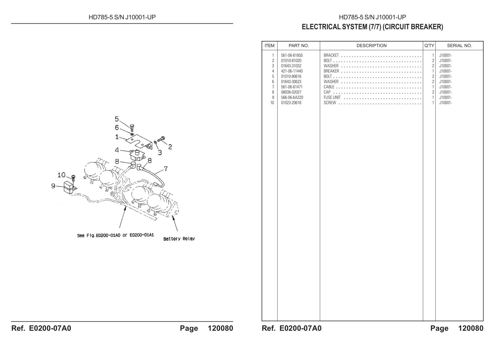 OEM exploded diagram and parts table — Screw