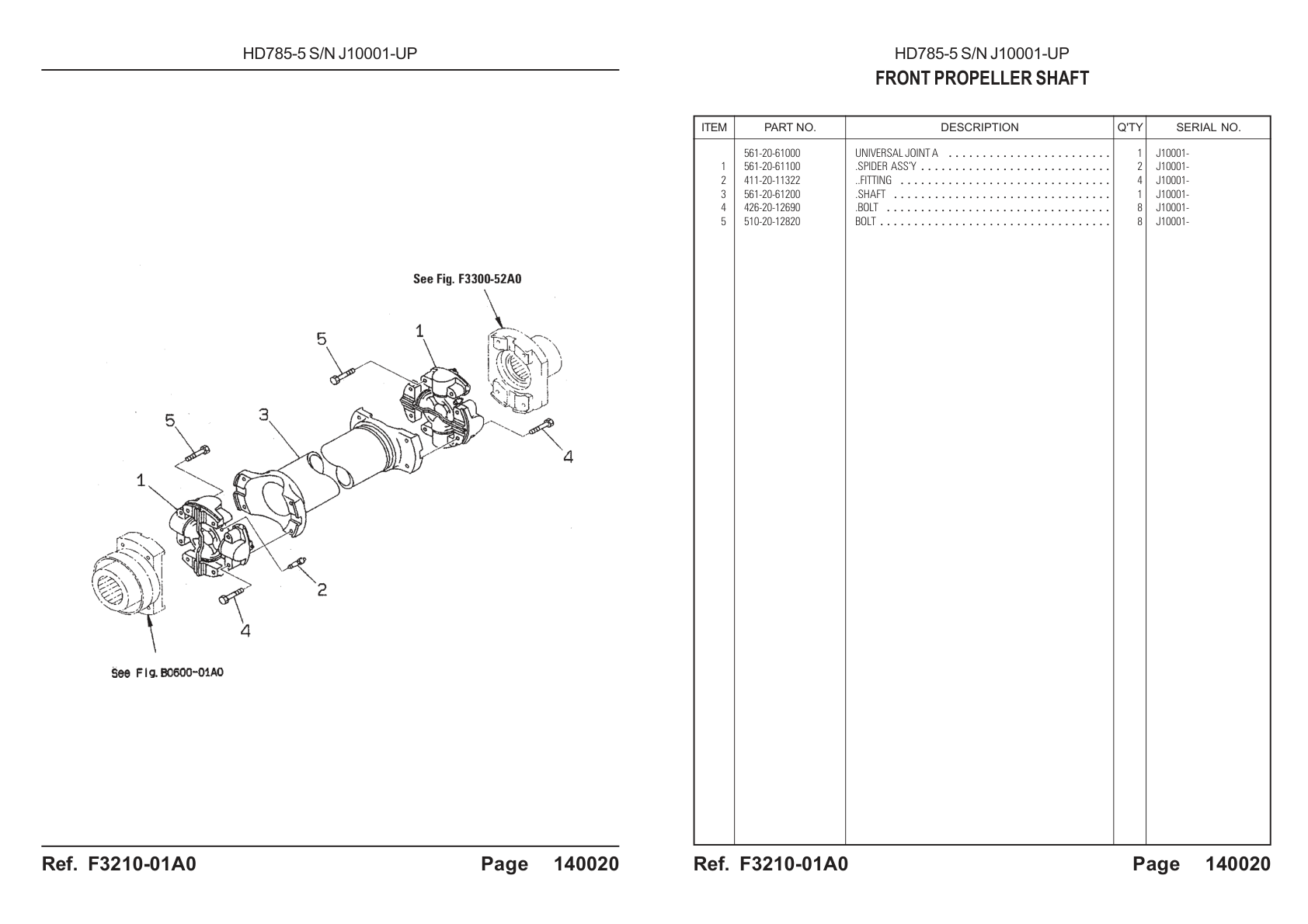 OEM exploded diagram and parts table — Bolt