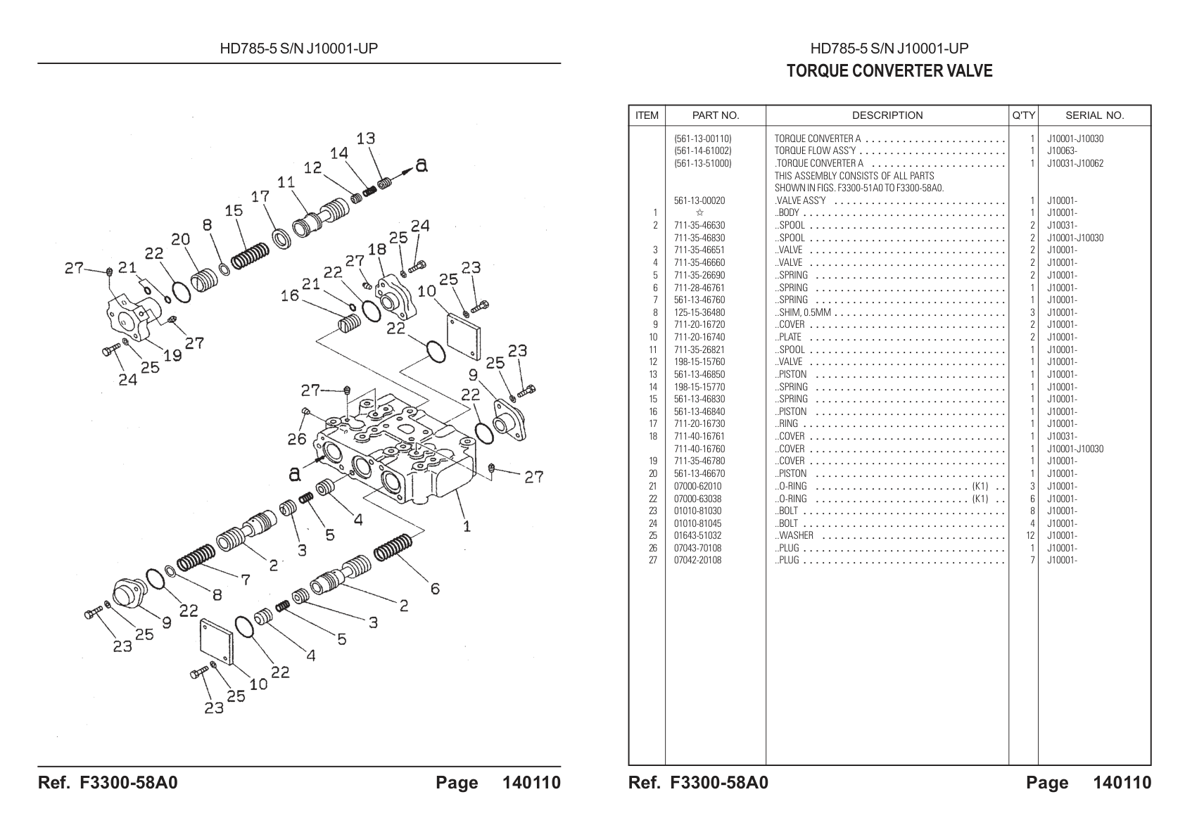 OEM exploded diagram and parts table — Plug