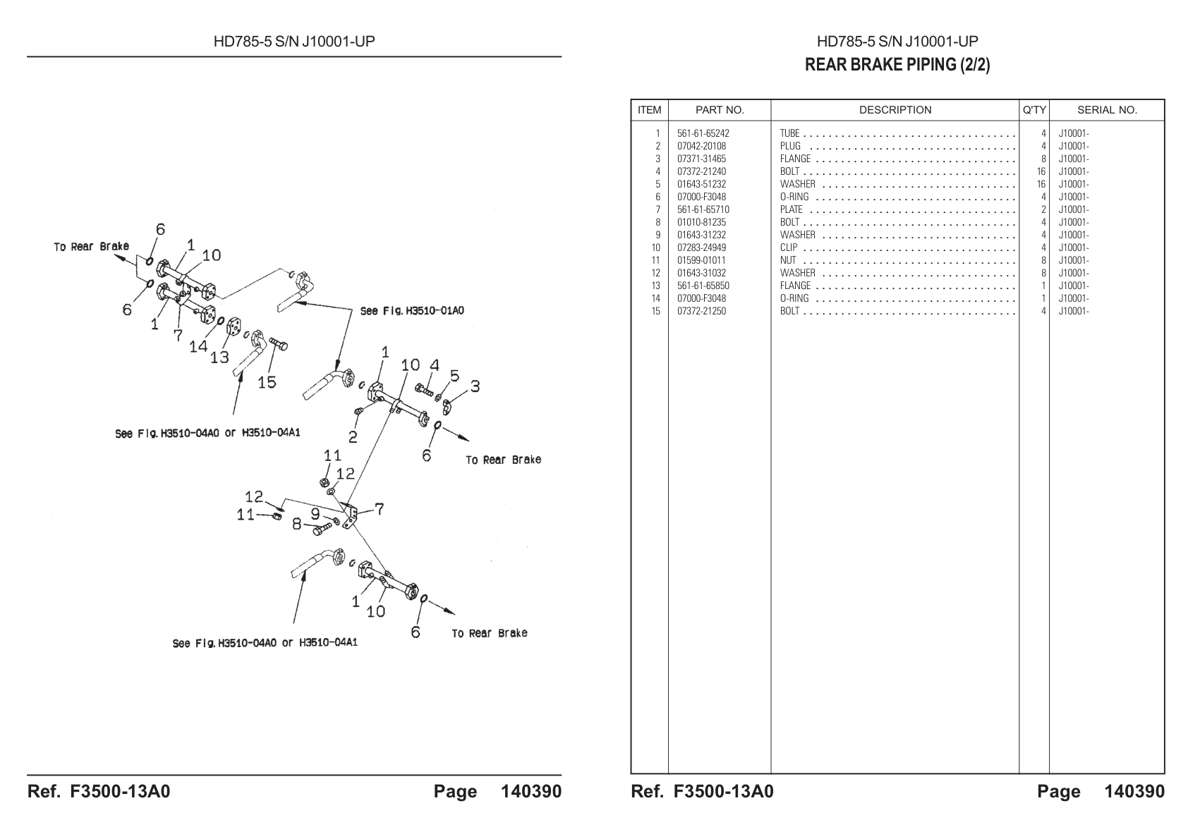 OEM exploded diagram and parts table — Bolt