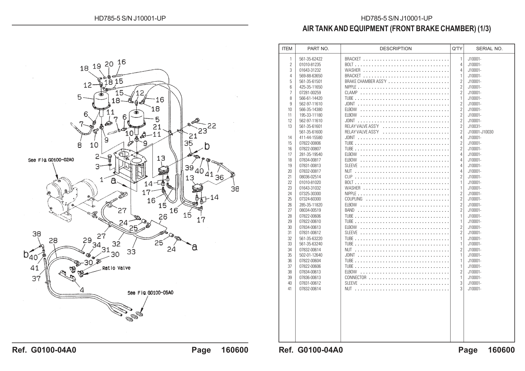 OEM exploded diagram and parts table — Tube