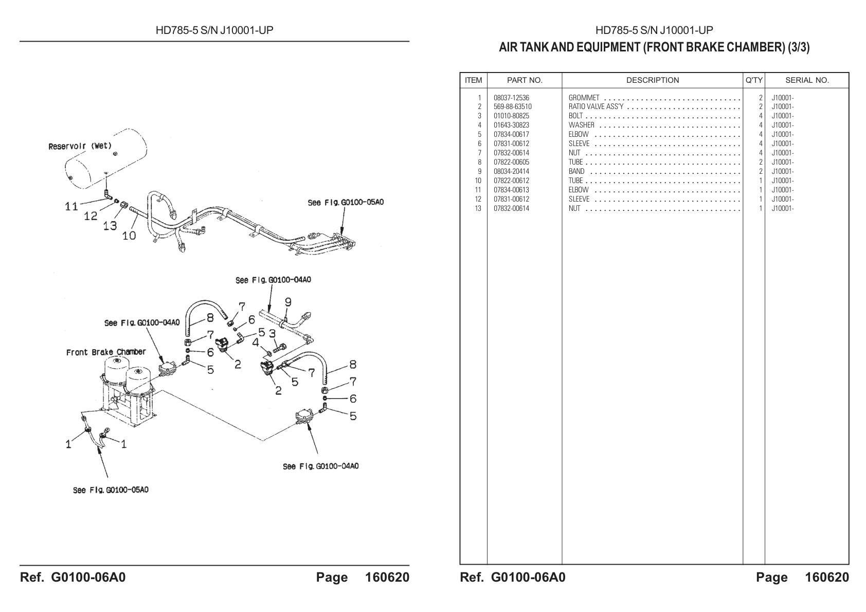 OEM exploded diagram and parts table — Elbow