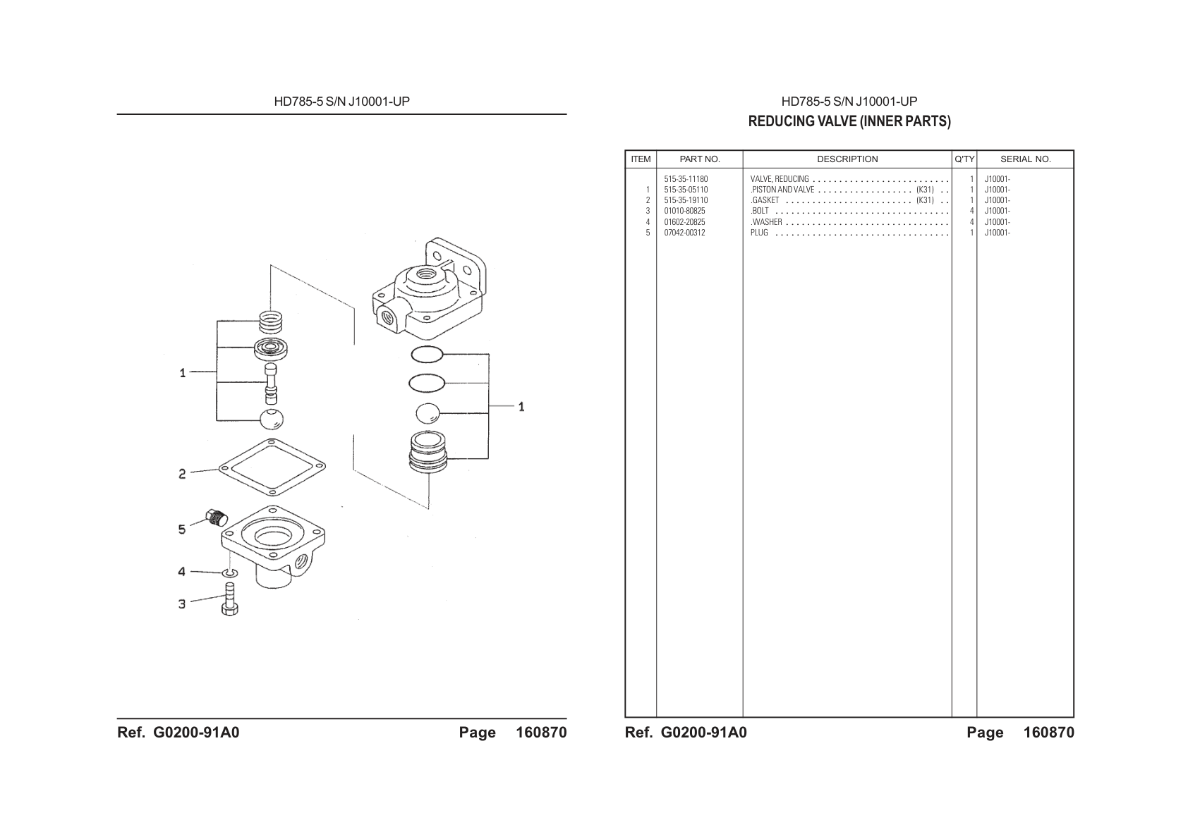 OEM exploded diagram and parts table — Plug