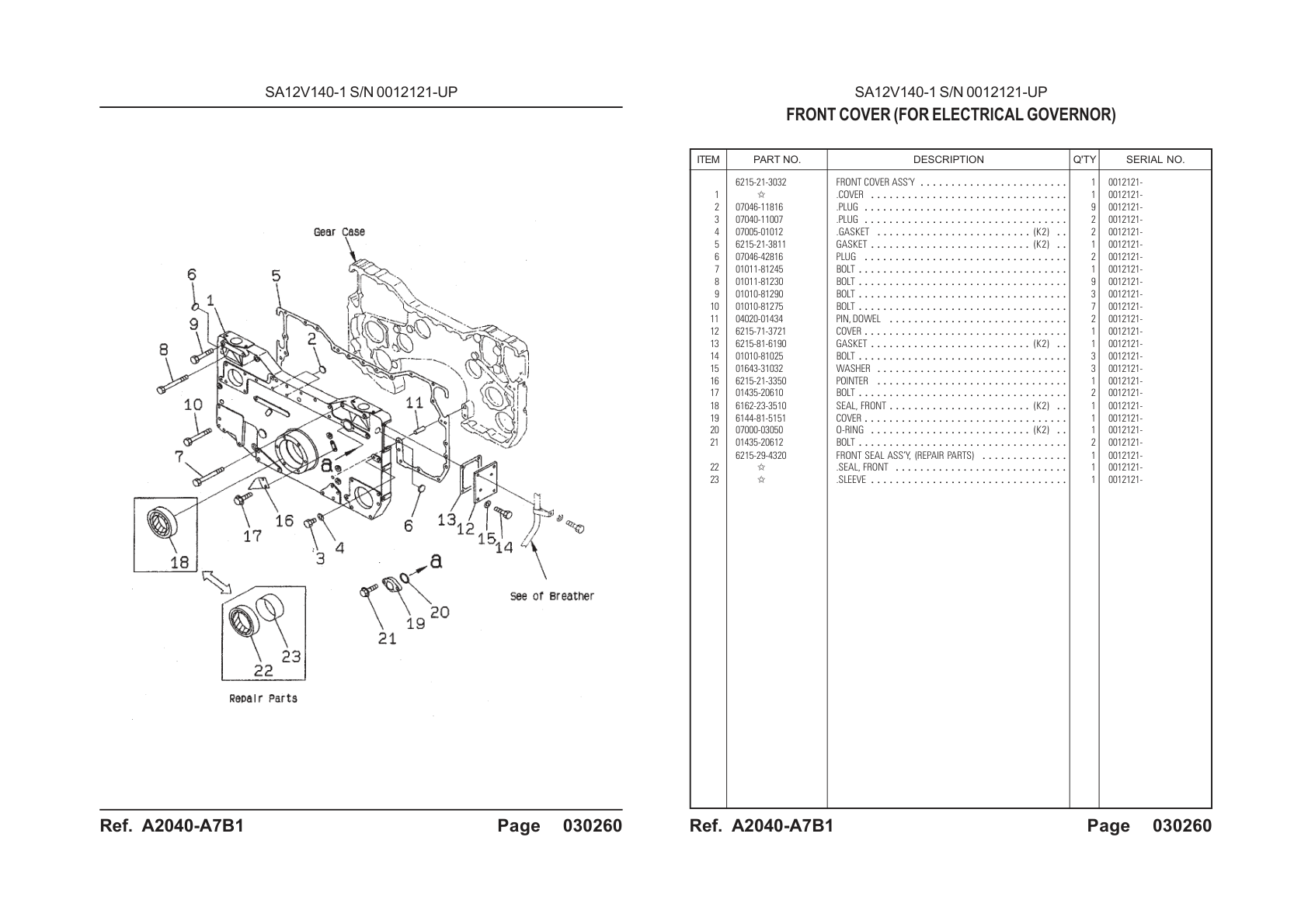 OEM exploded diagram and parts table — Plug