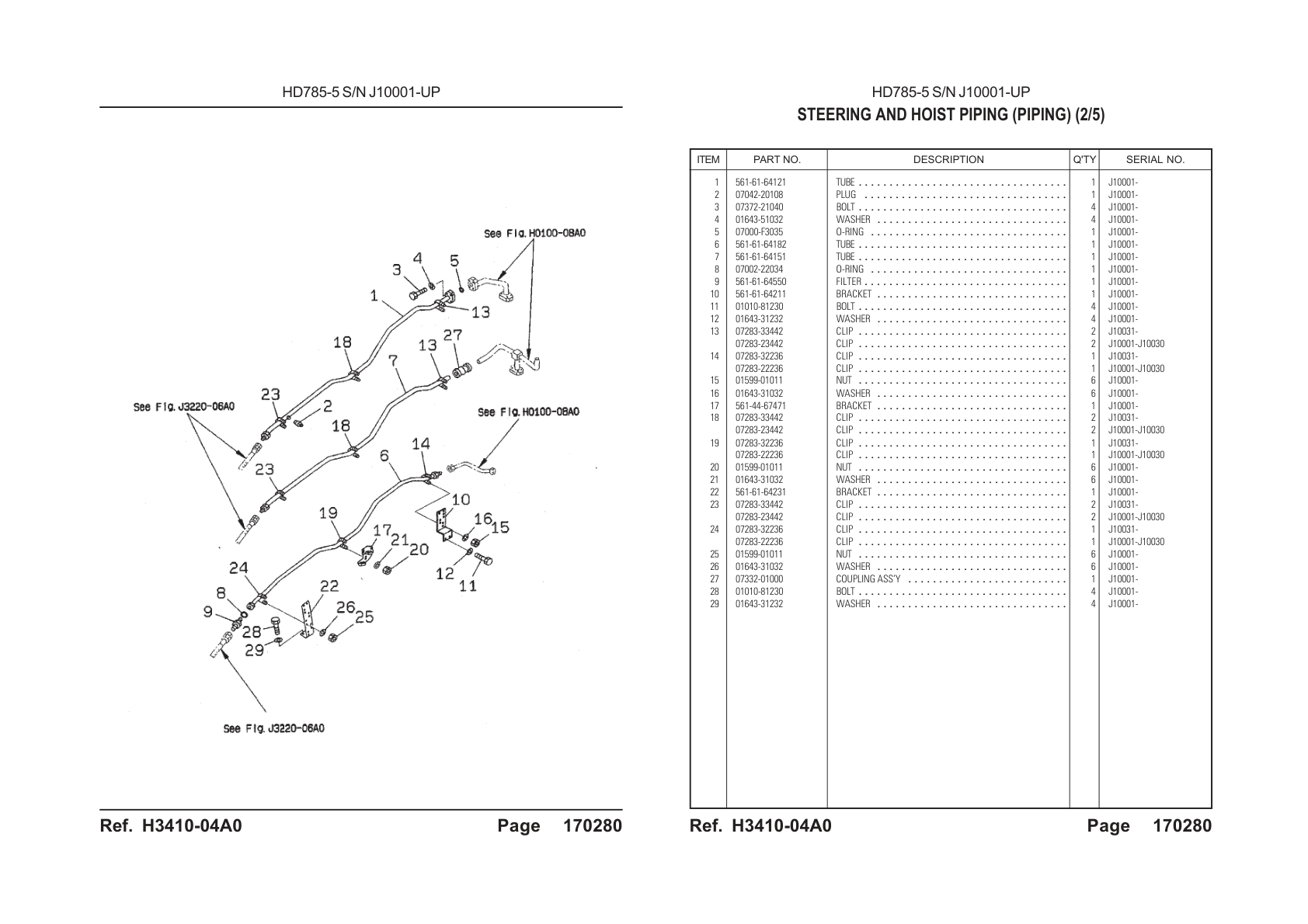 OEM exploded diagram and parts table — Bracket