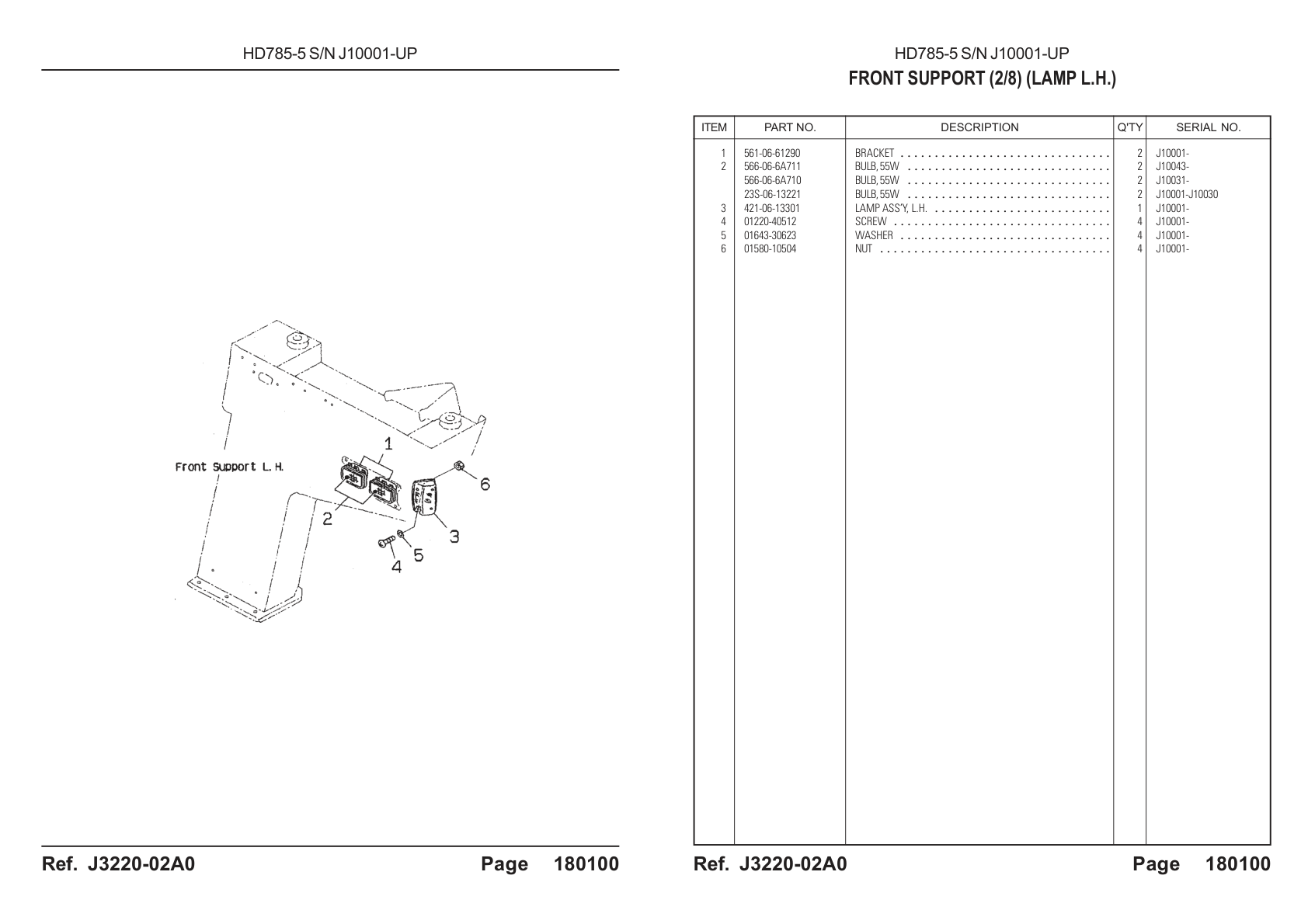 OEM exploded diagram and parts table — Screw