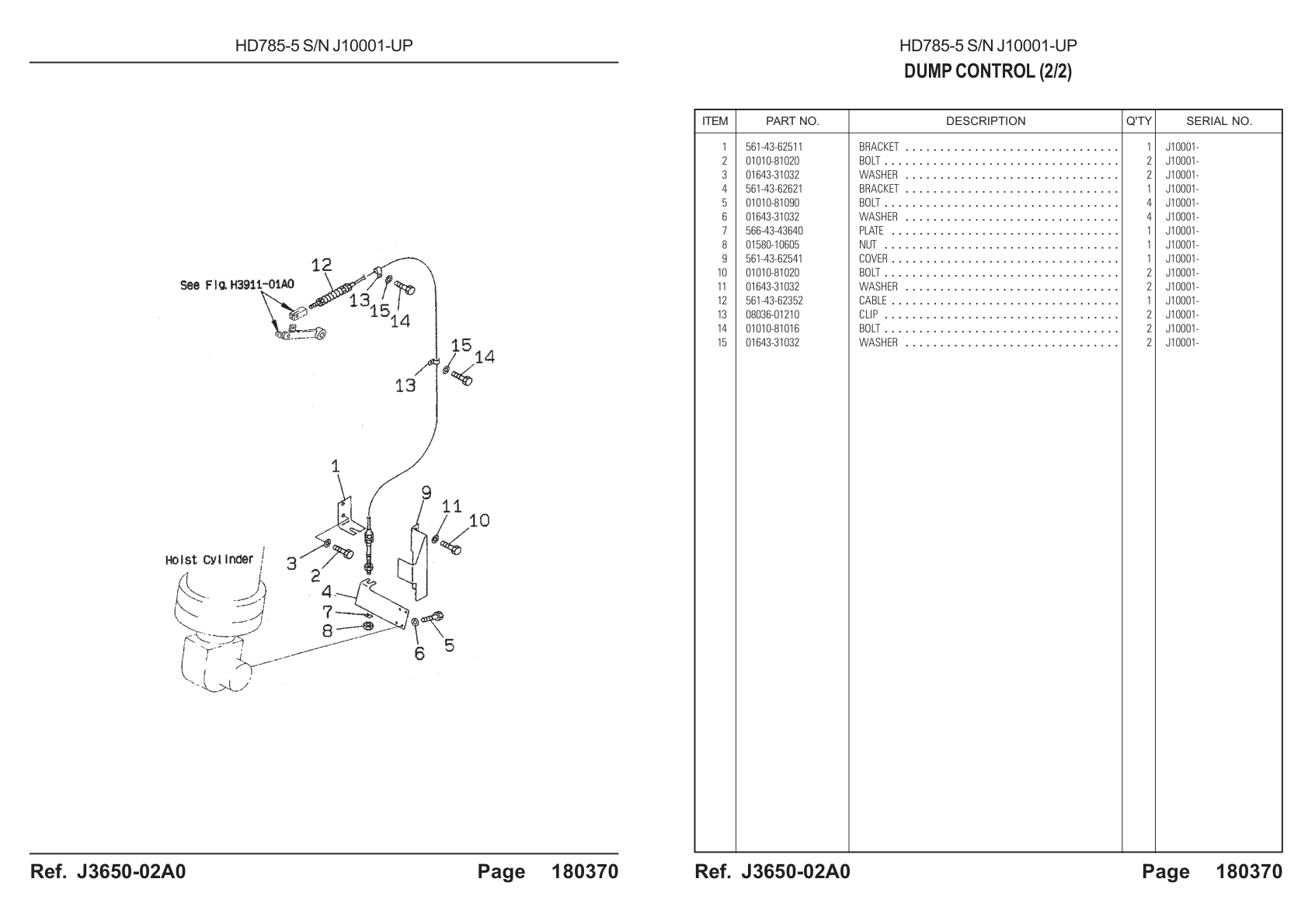 Bracket 561-43-62511 for Komatsu HD785-5 Rigid Dump Truck