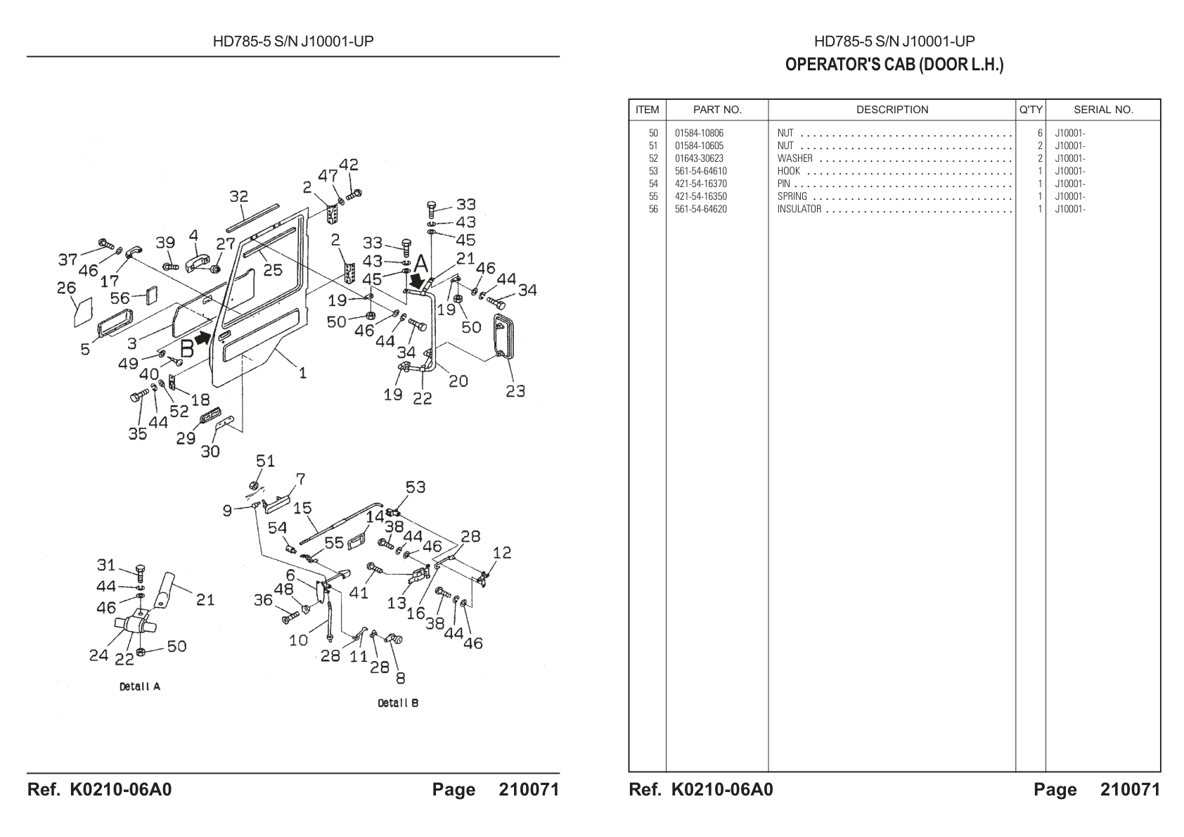 Nut 01584-10806 for Komatsu HD785-5 Rigid Dump Truck