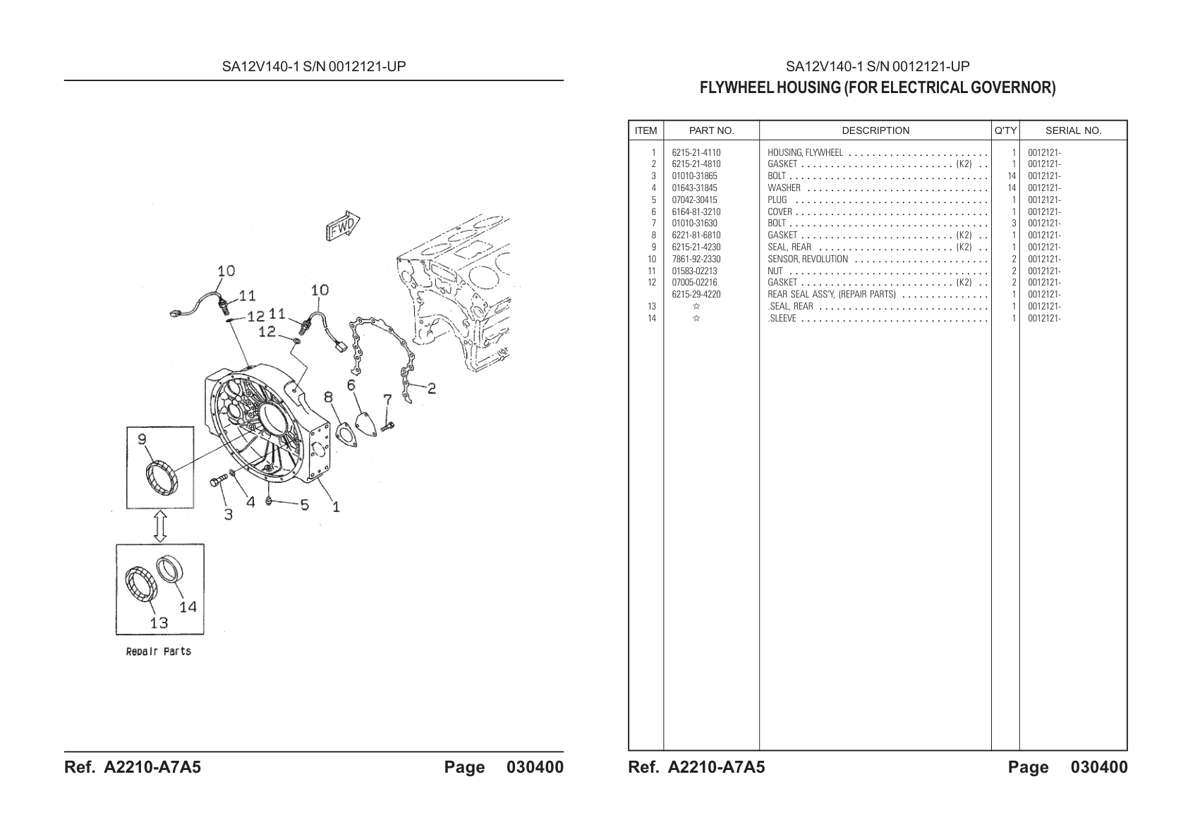 OEM exploded diagram and parts table — Washer