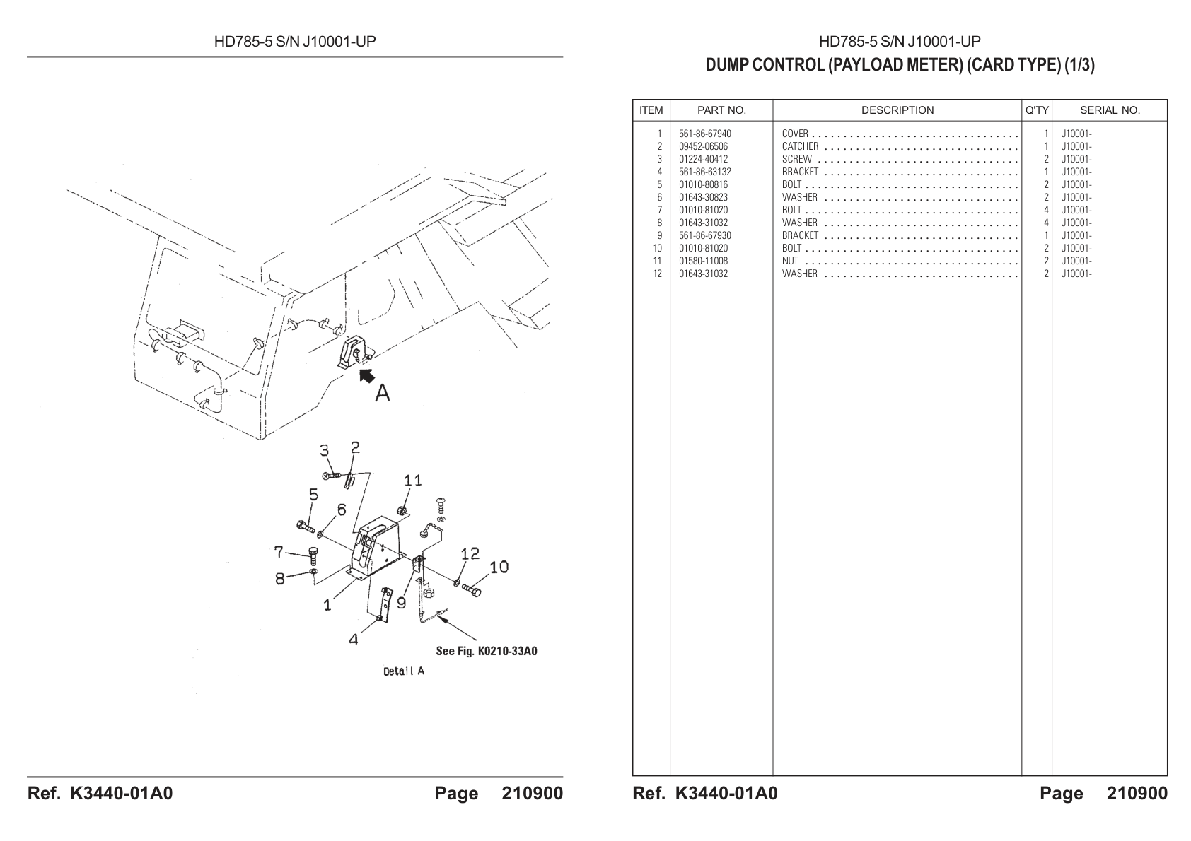 Cover 561-86-67940 for Komatsu HD785-5 Rigid Dump Truck