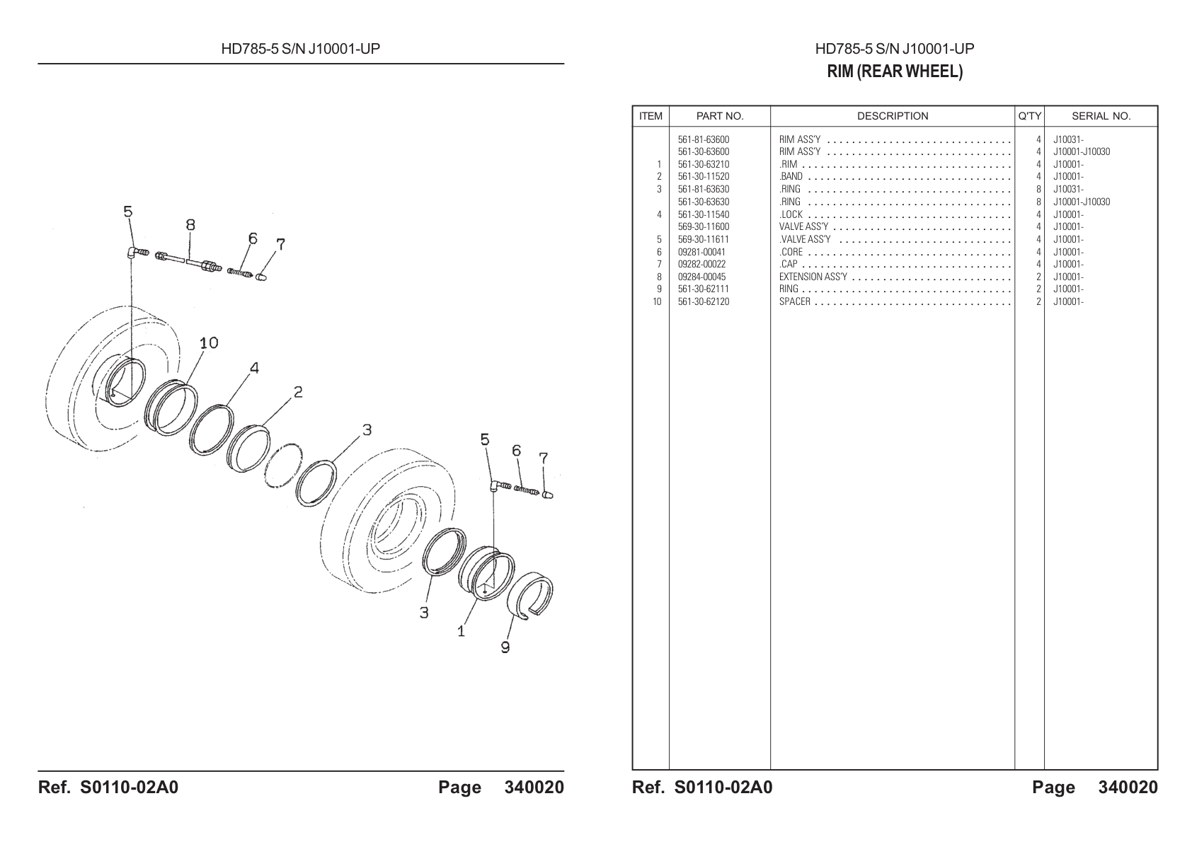 Extension Assembly 09284-00045 for Komatsu HD785-5 Rigid Dump Truck