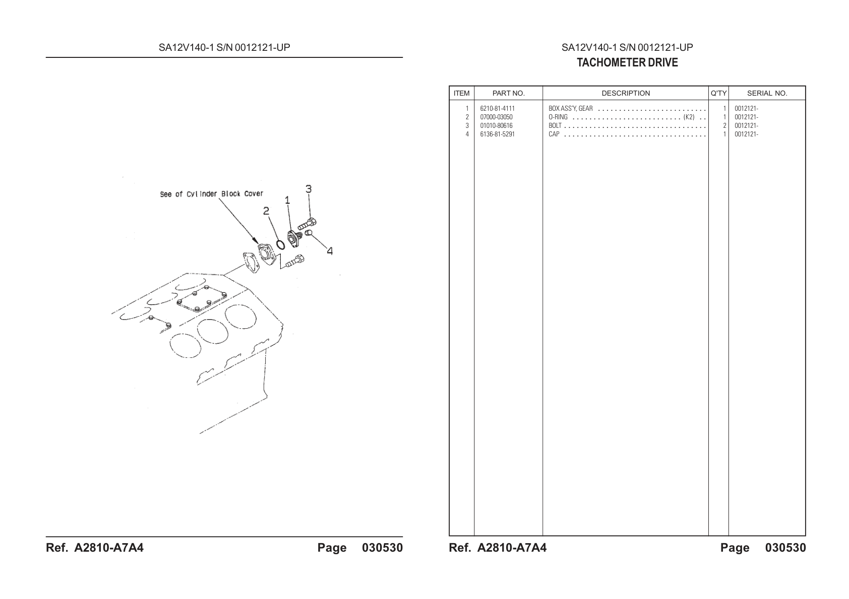 OEM exploded diagram and parts table — Bolt