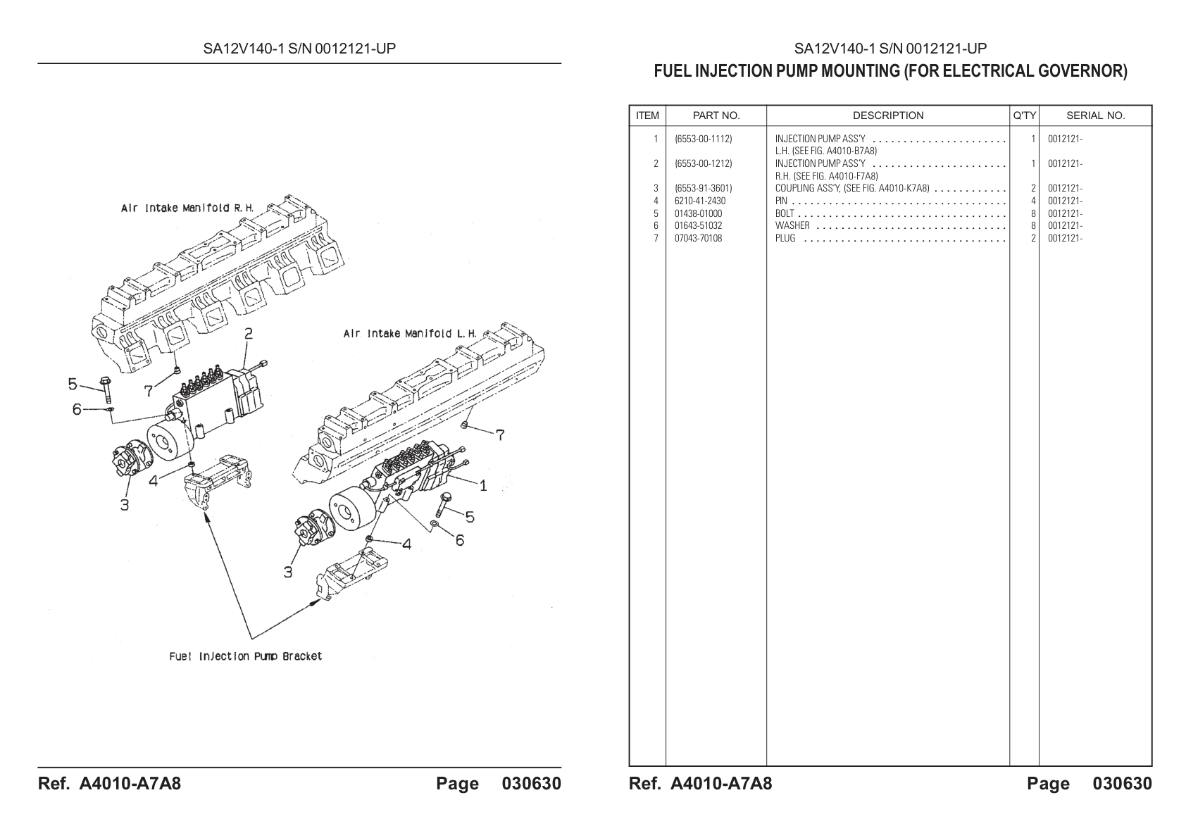 OEM exploded diagram and parts table — (see Fig A4010-k7a8) Coupling Assembly