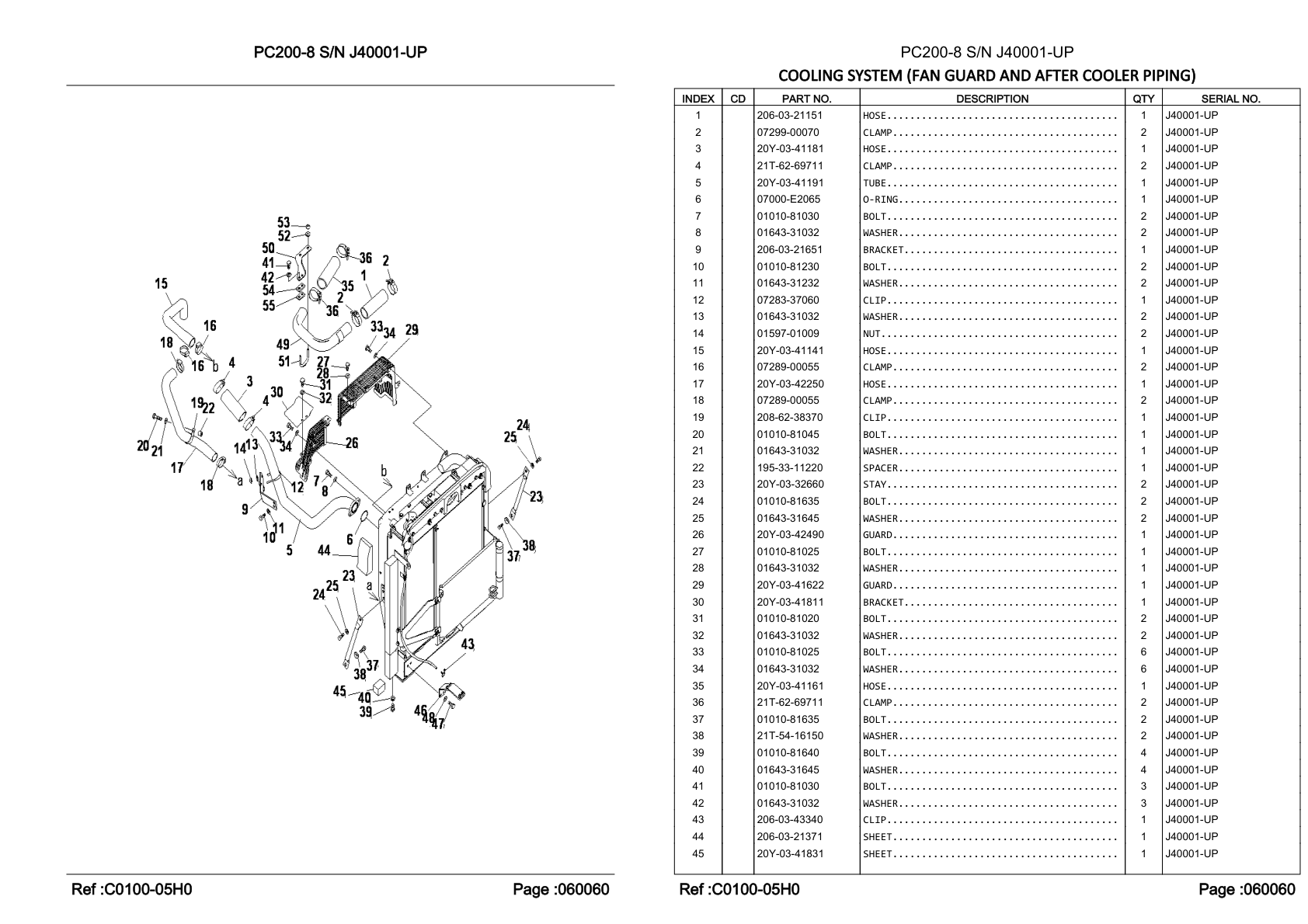 OEM exploded diagram and parts table — Nut