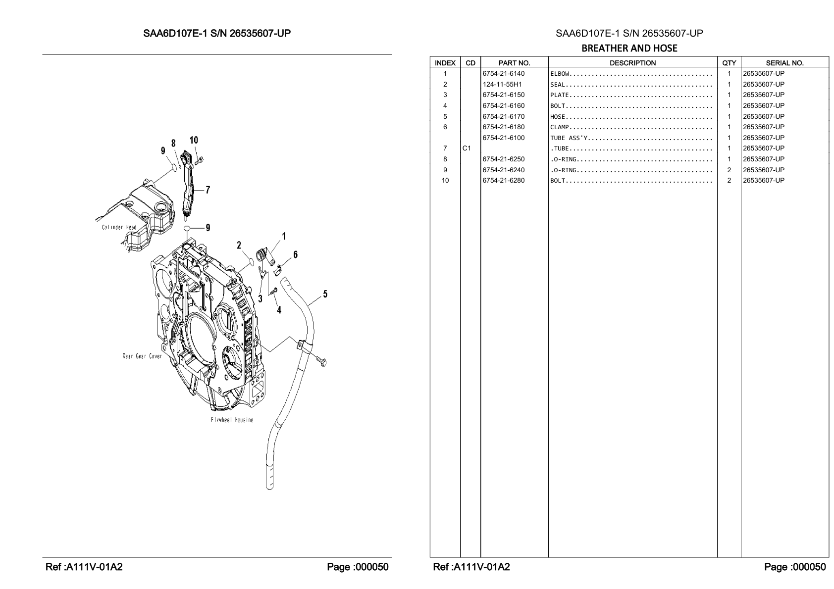 OEM exploded diagram and parts table — Bolt