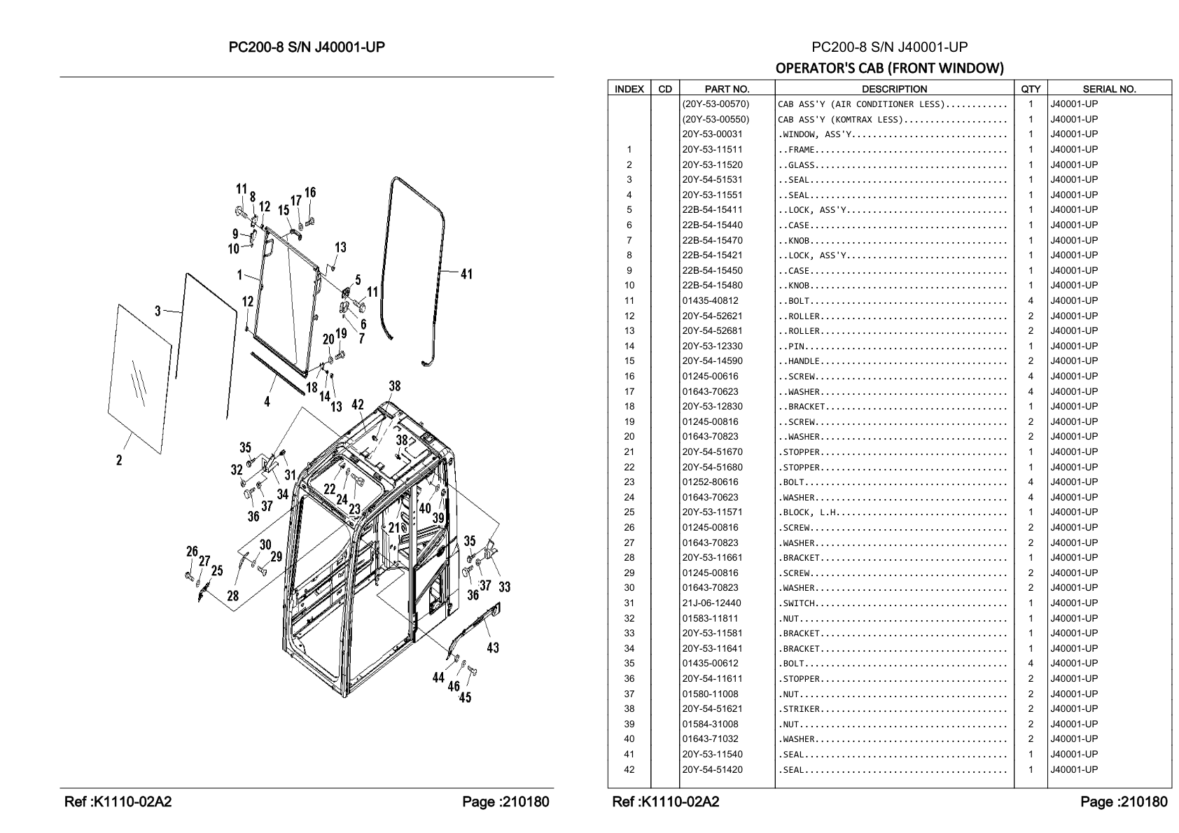 OEM exploded diagram and parts table — Screw