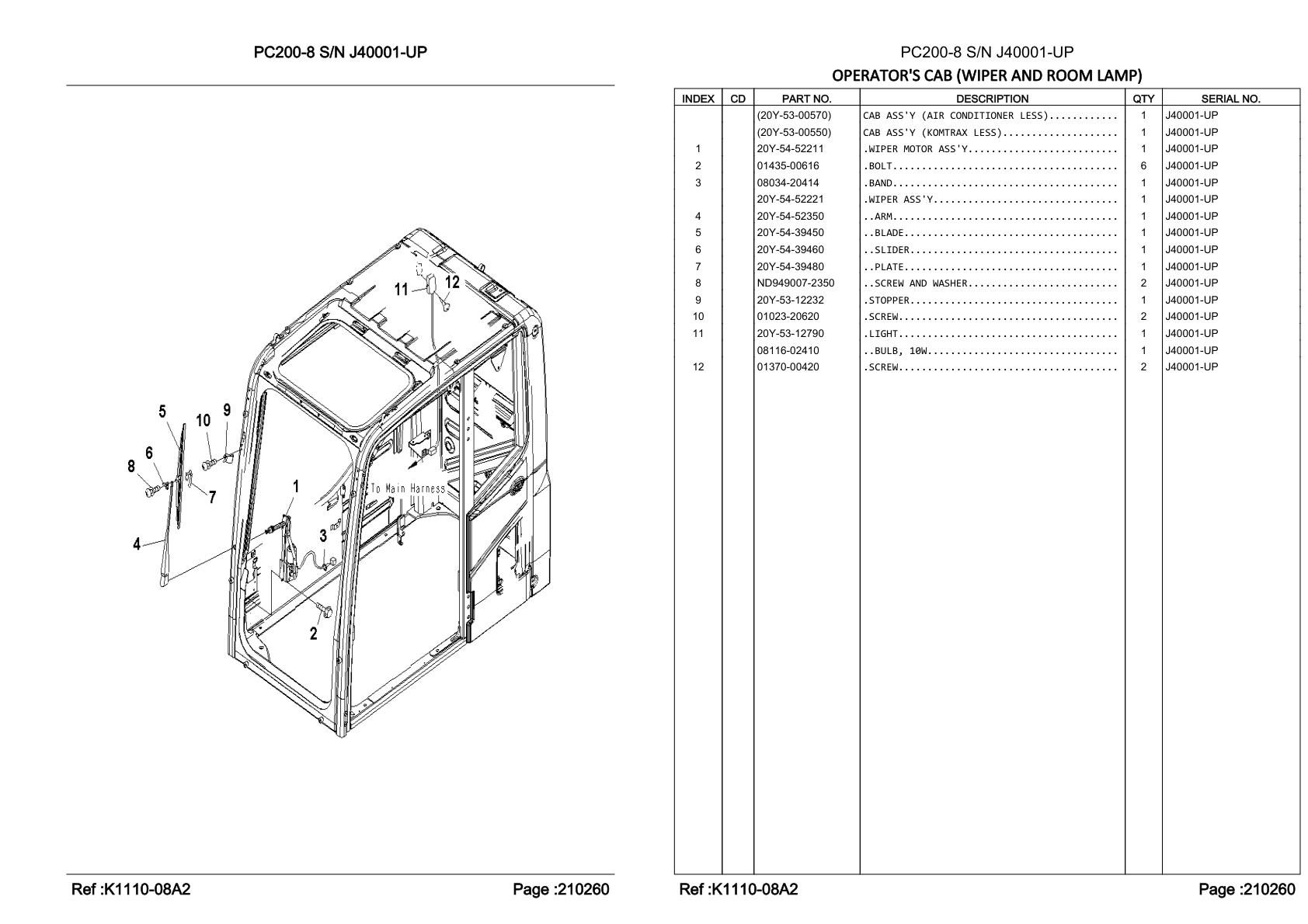 OEM exploded diagram and parts table — Plate